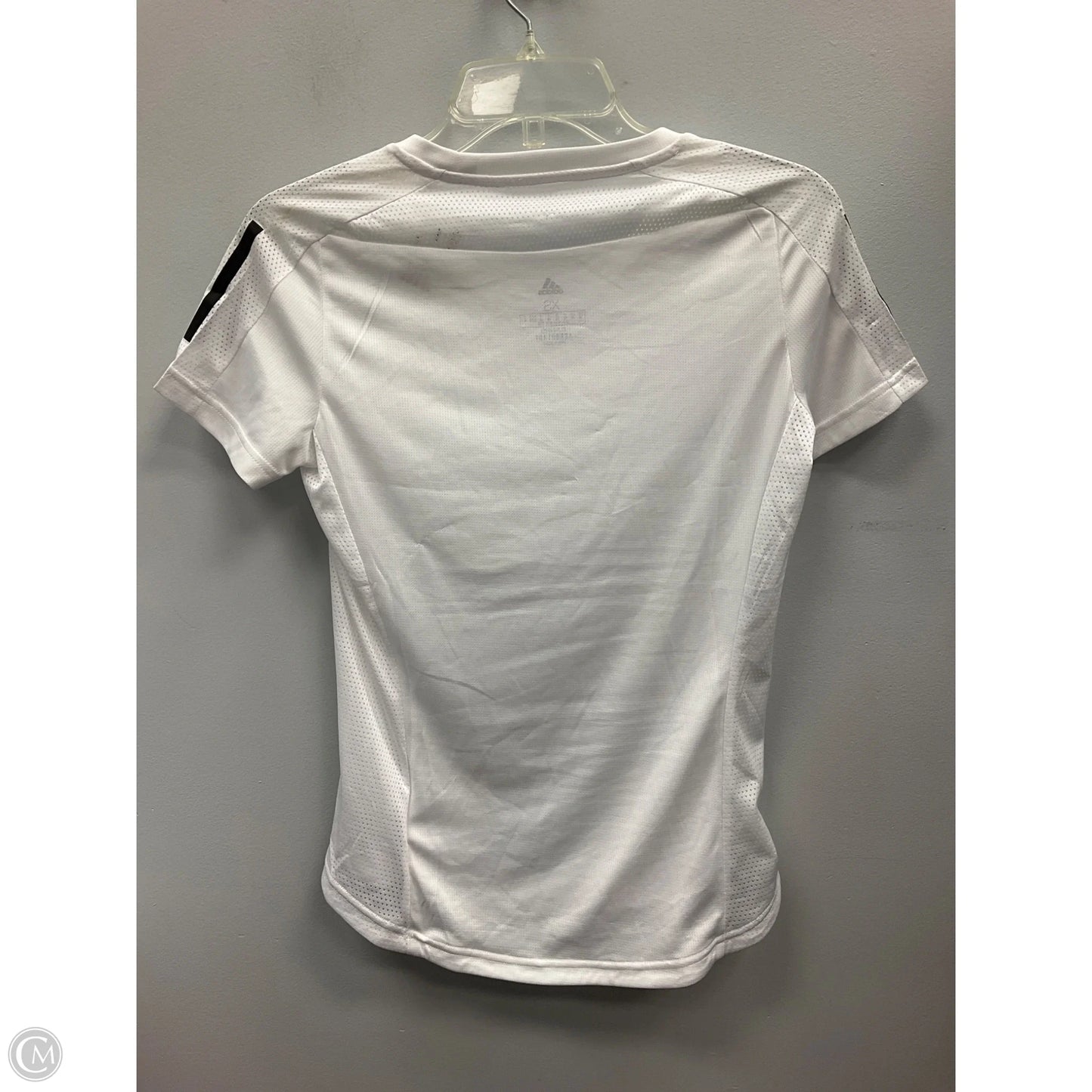 Athletic Top Short Sleeve By Adidas In White, Size: Xs