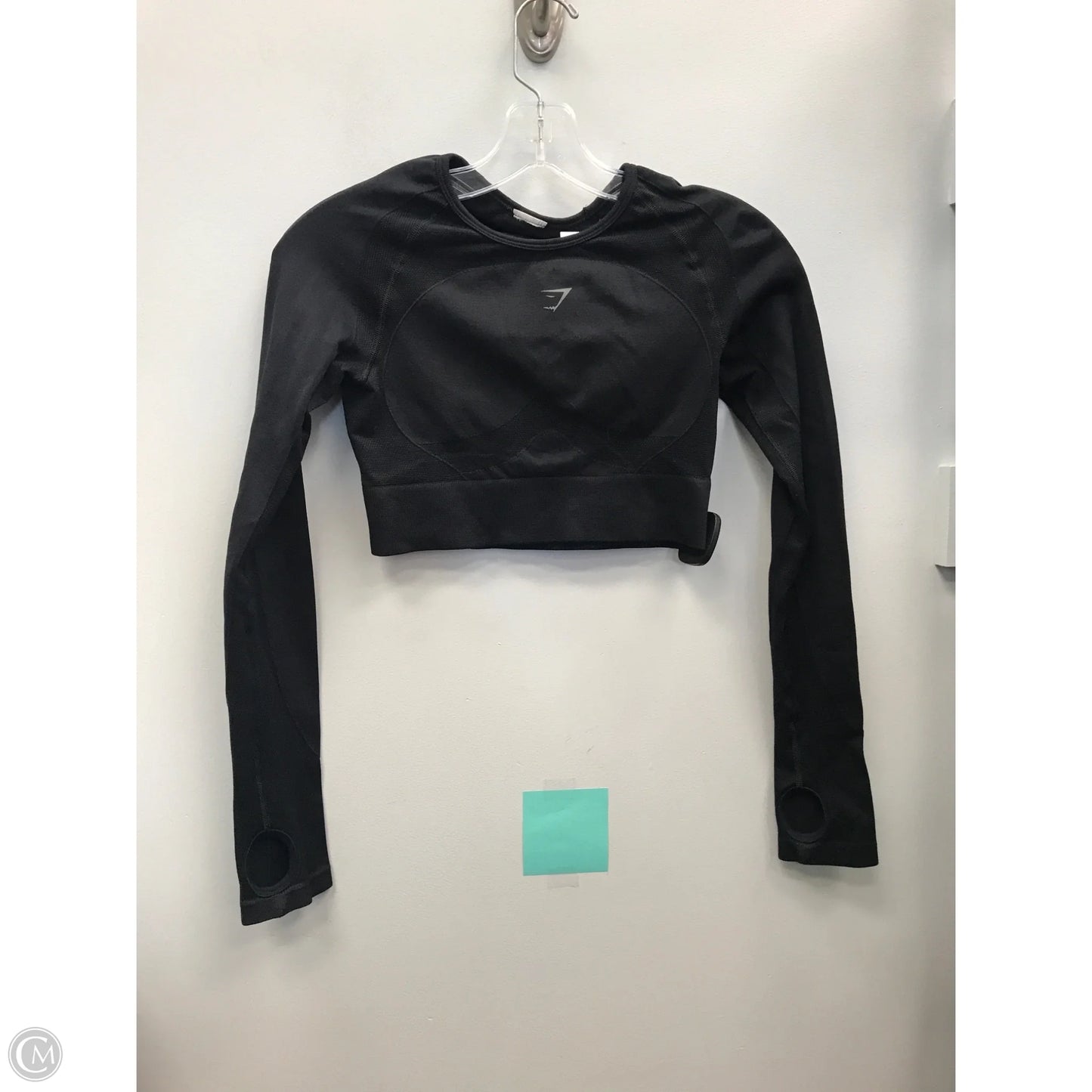 Athletic Top Long Sleeve Crewneck By Gym Shark In Black, Size: S