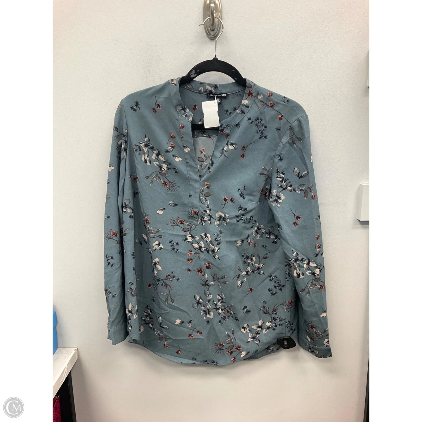 Top Long Sleeve By Hilary Radley In Blue, Size: S