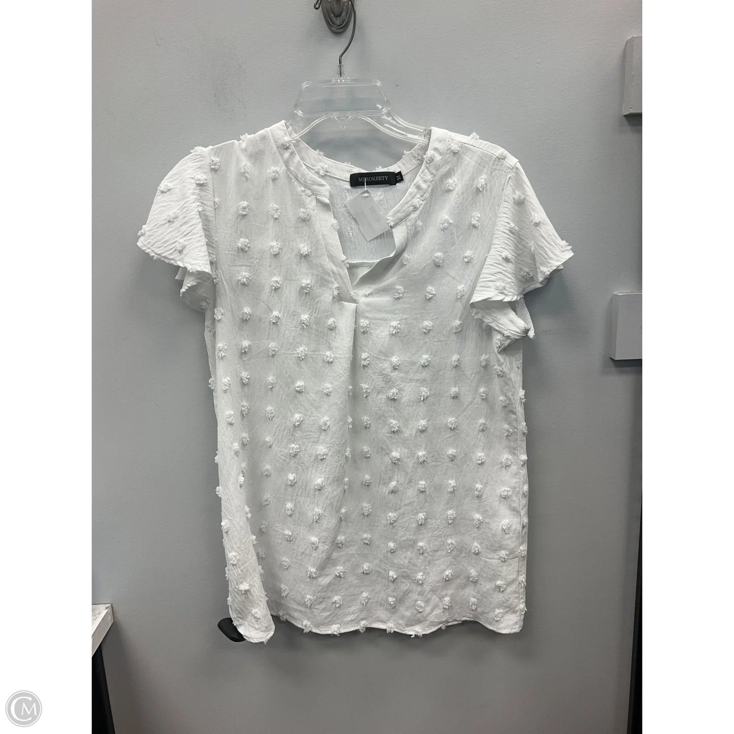 Top Short Sleeve By Merokeety In White, Size: M