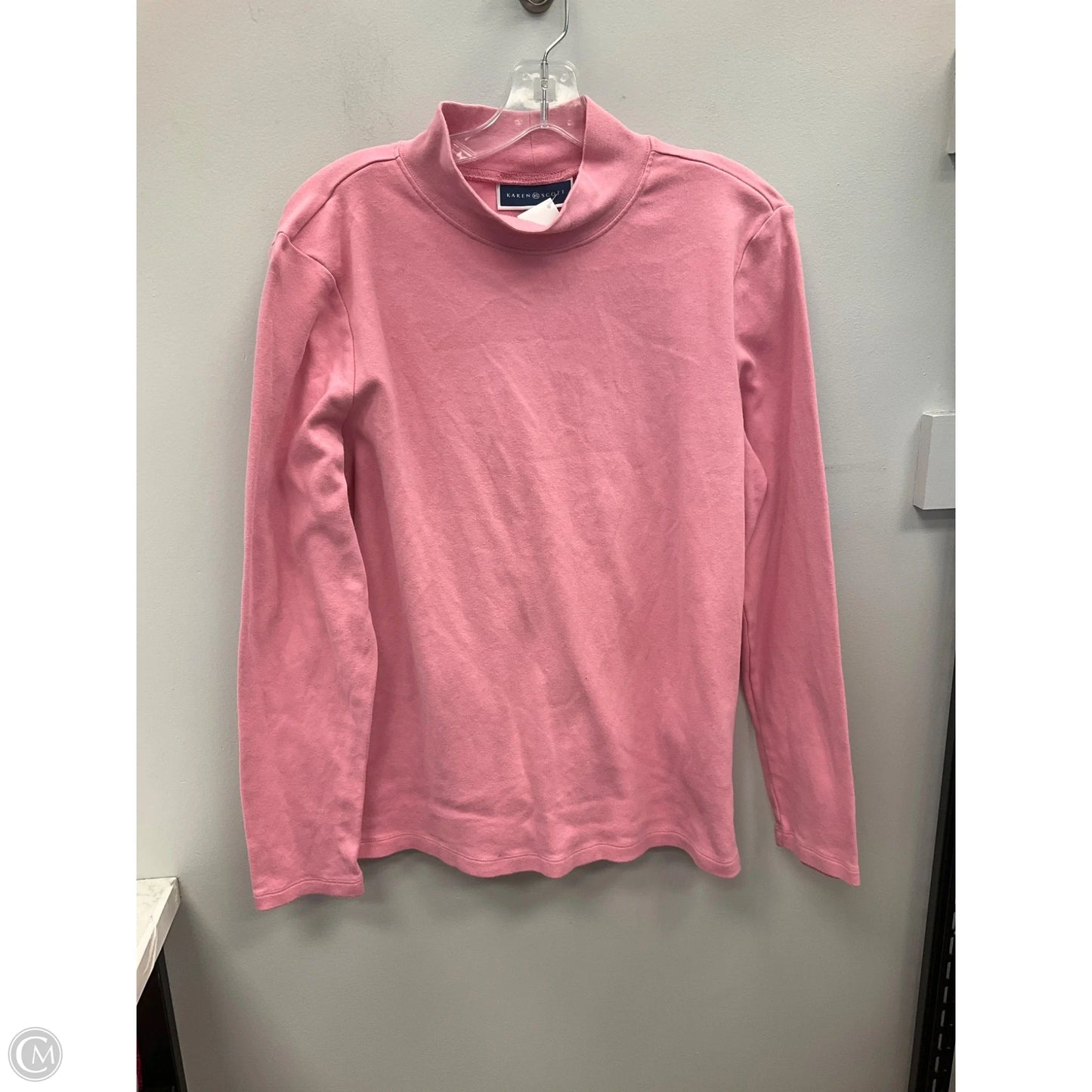 Top Long Sleeve By Karen Scott In Pink, Size: L