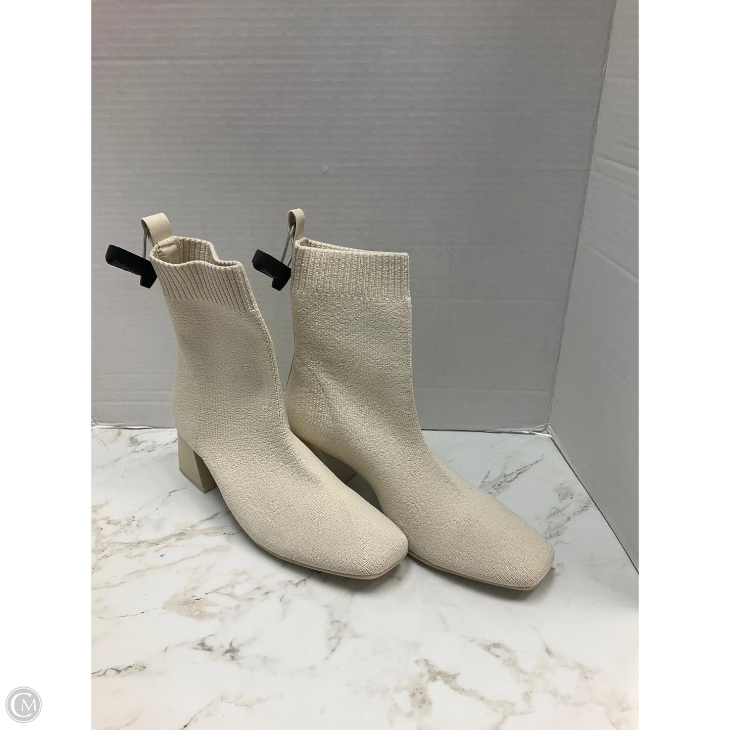 Boots Mid-calf Heels By Cushionaire In Cream, Size: 8