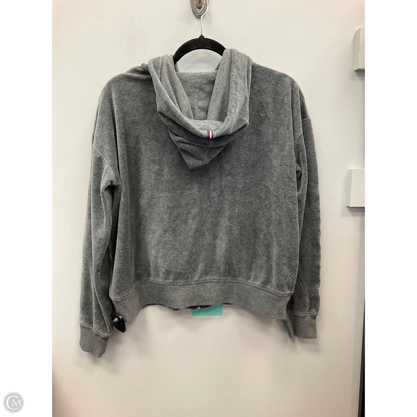 Athletic Sweatshirt Hoodie By Tommy Hilfiger In Grey, Size: M