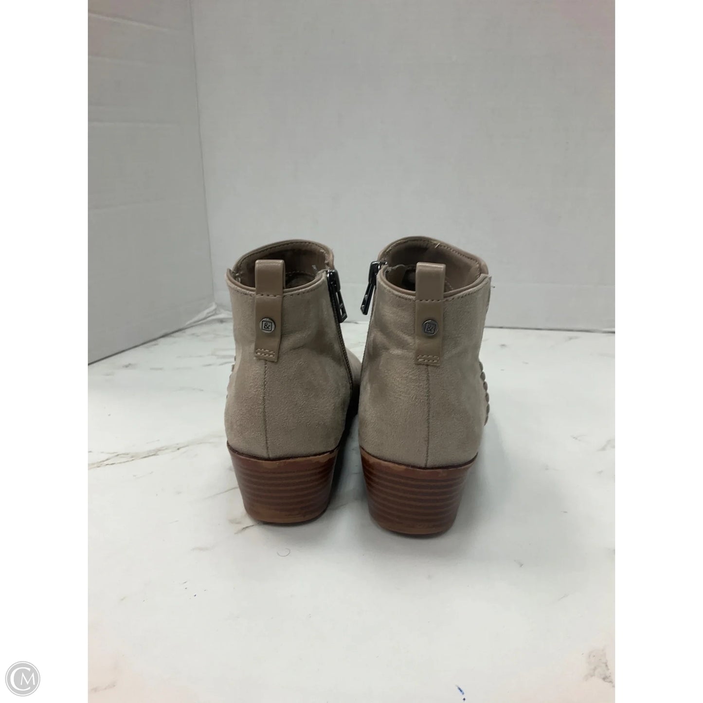 Boots Ankle Heels By Sam And Libby In Taupe, Size: 7