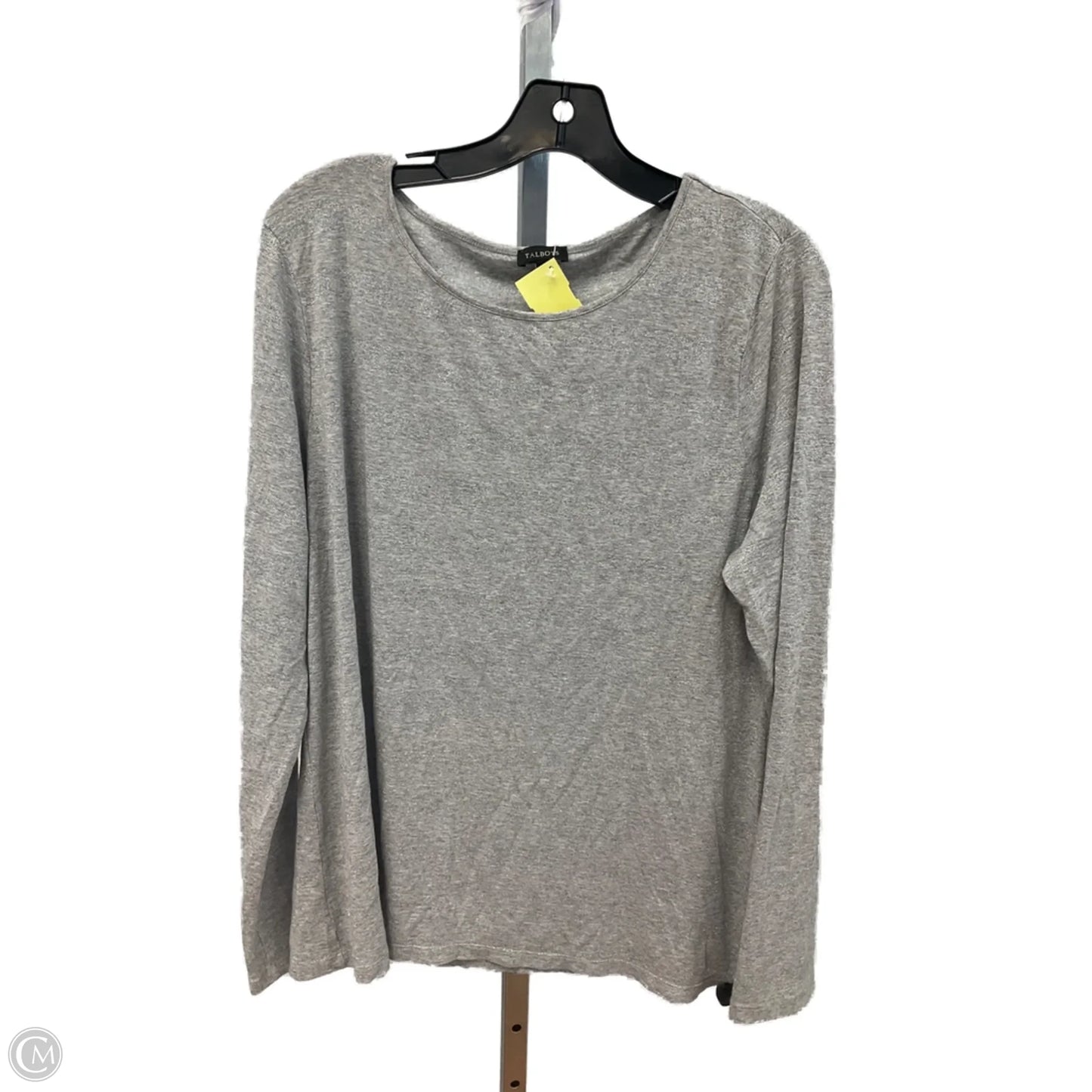 Top Long Sleeve By Talbots In Grey, Size: Xl