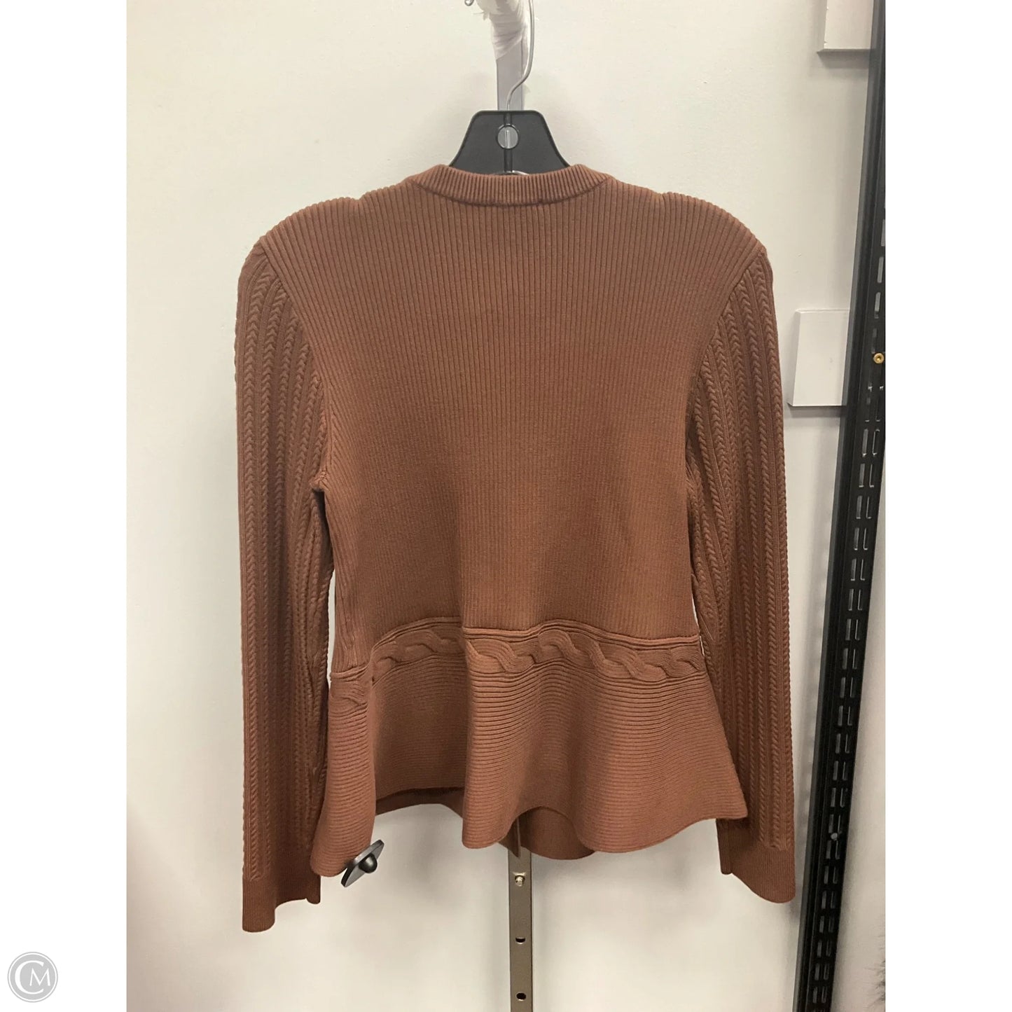Jacket Shirt By Talbots In Brown, Size: M
