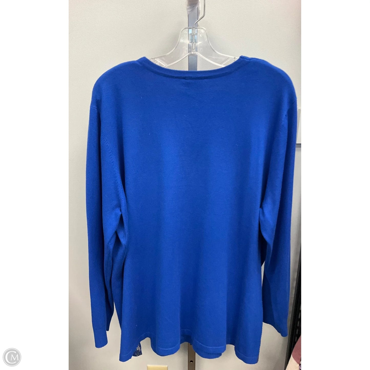 Top Long Sleeve By Vila Milano In Blue, Size: 2x