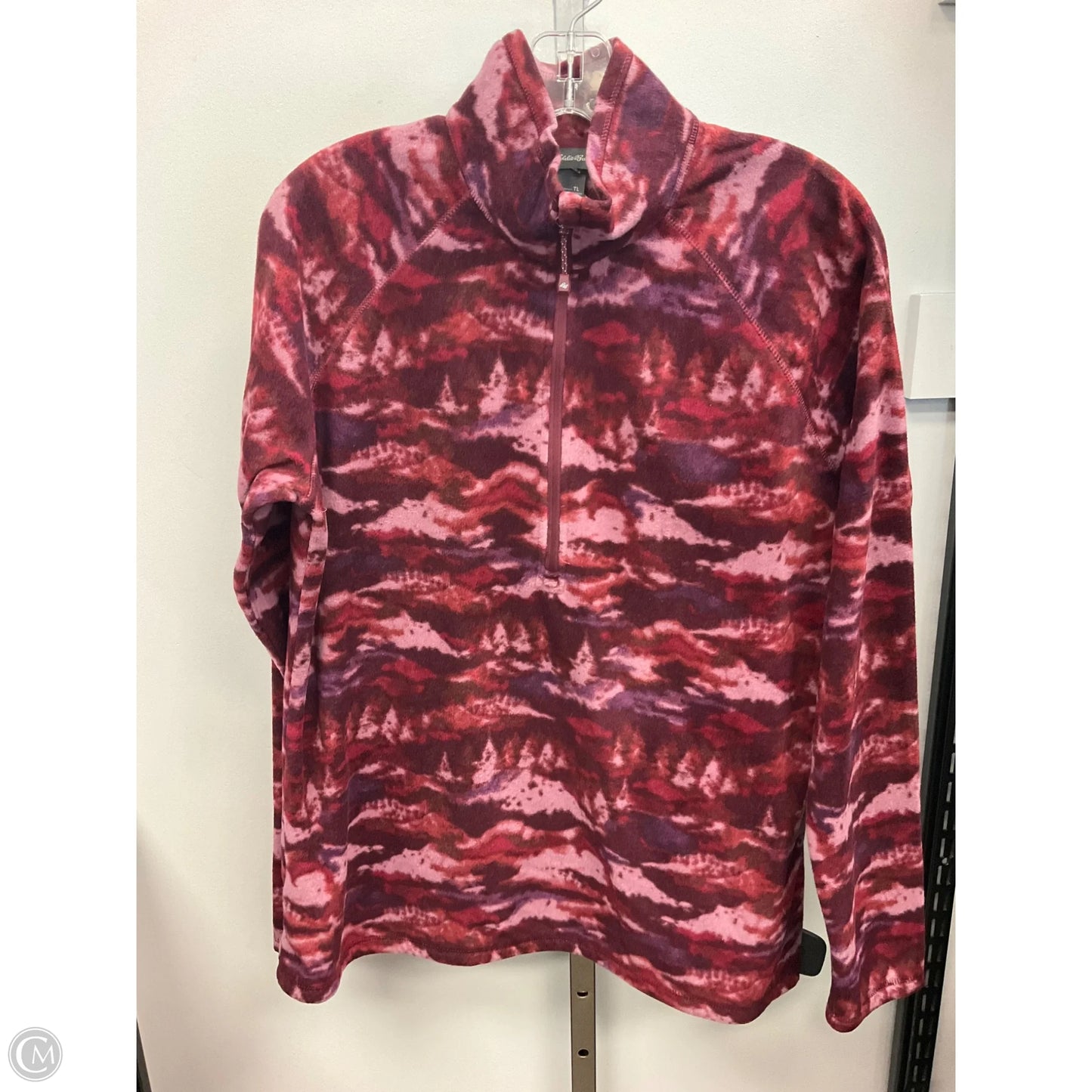 Jacket Fleece By Eddie Bauer In Red, Size: L