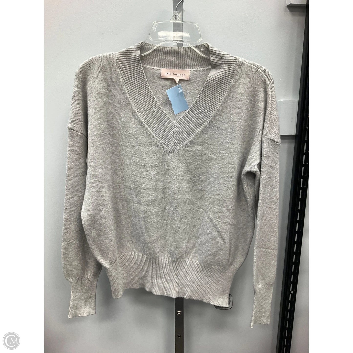 Sweater By Philosophy In Grey, Size: S