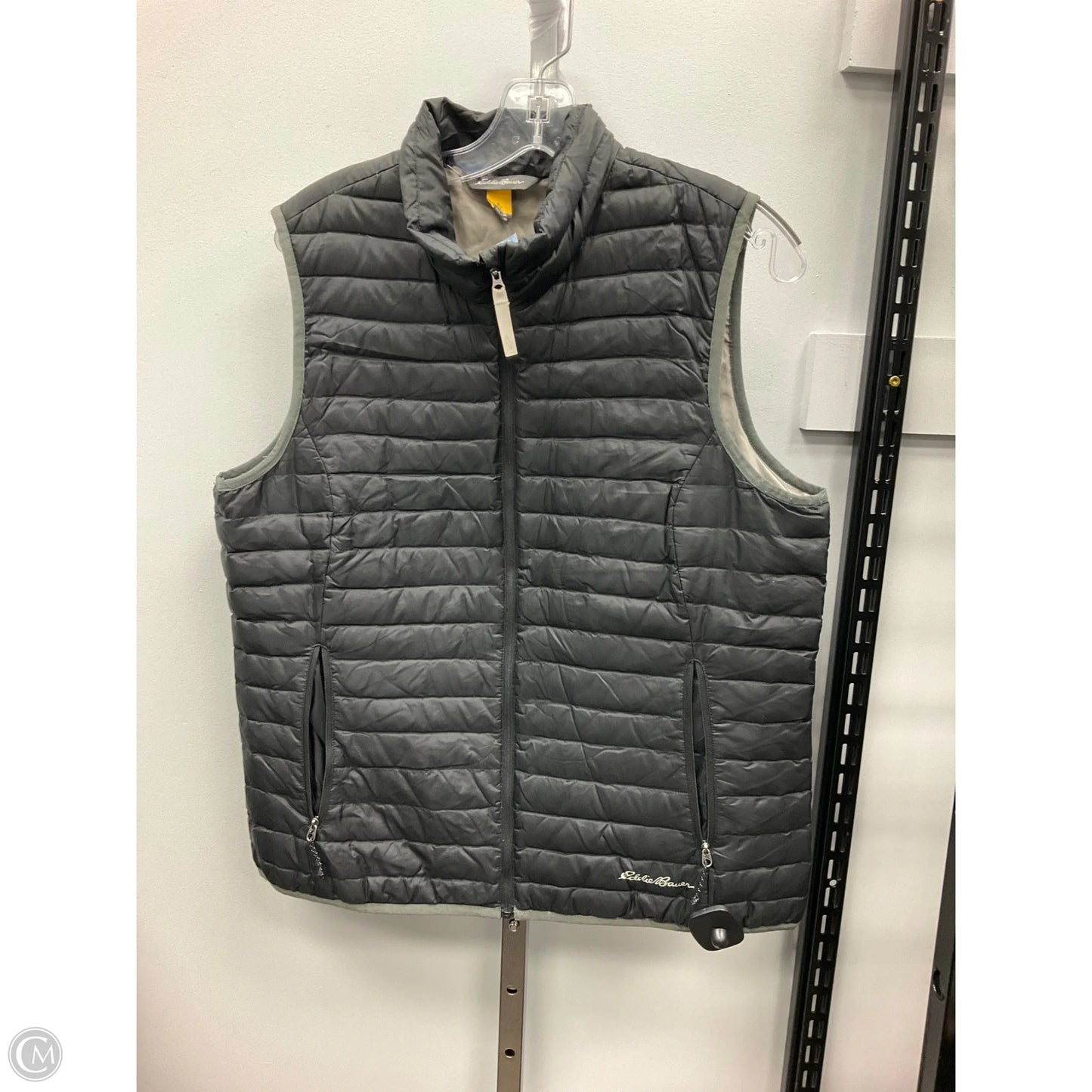 Vest Puffer & Quilted By Eddie Bauer In Black, Size: L