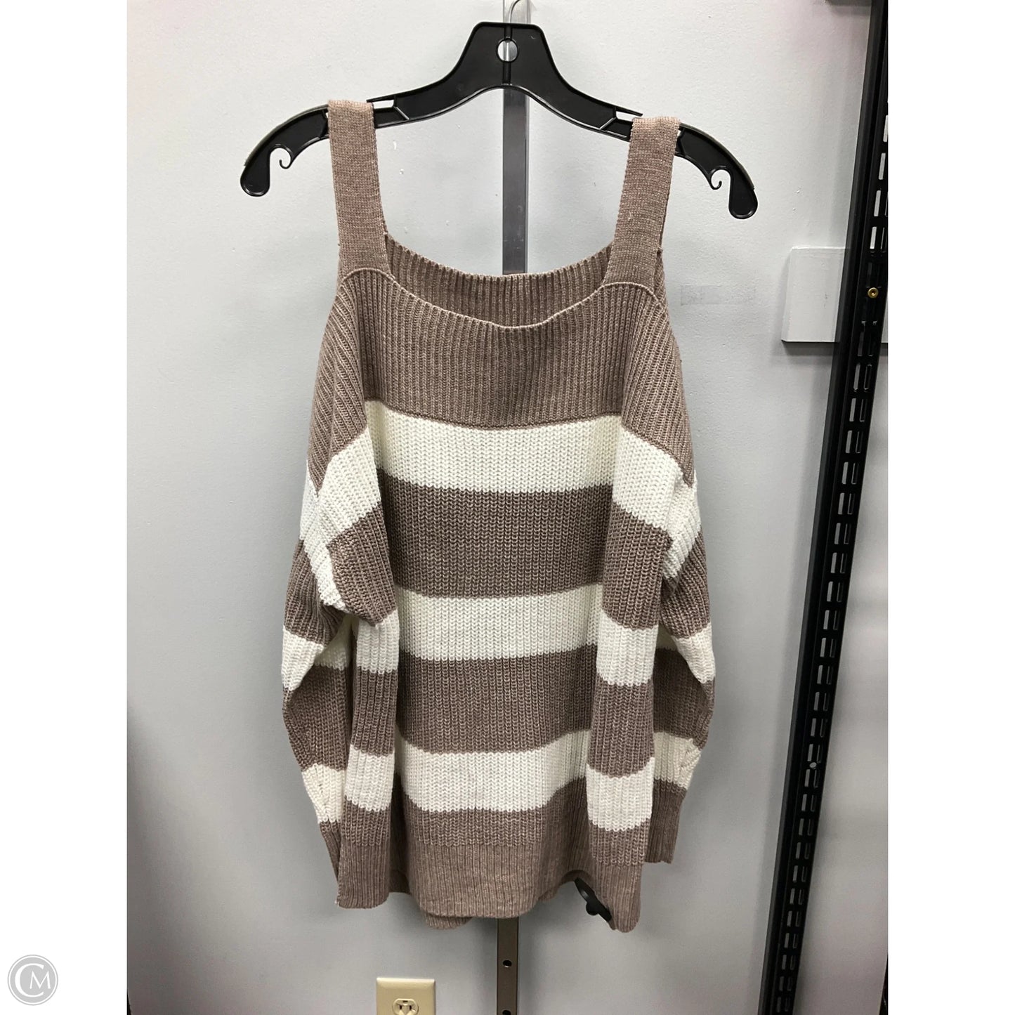 Sweater By New York And Co In Cream & Tan, Size: L