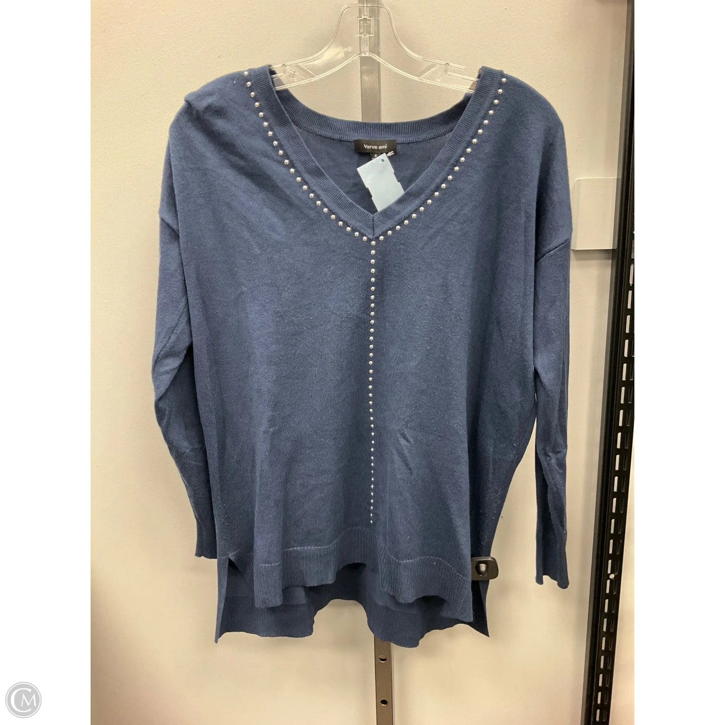 Top Long Sleeve By Verve Ami In Blue, Size: S
