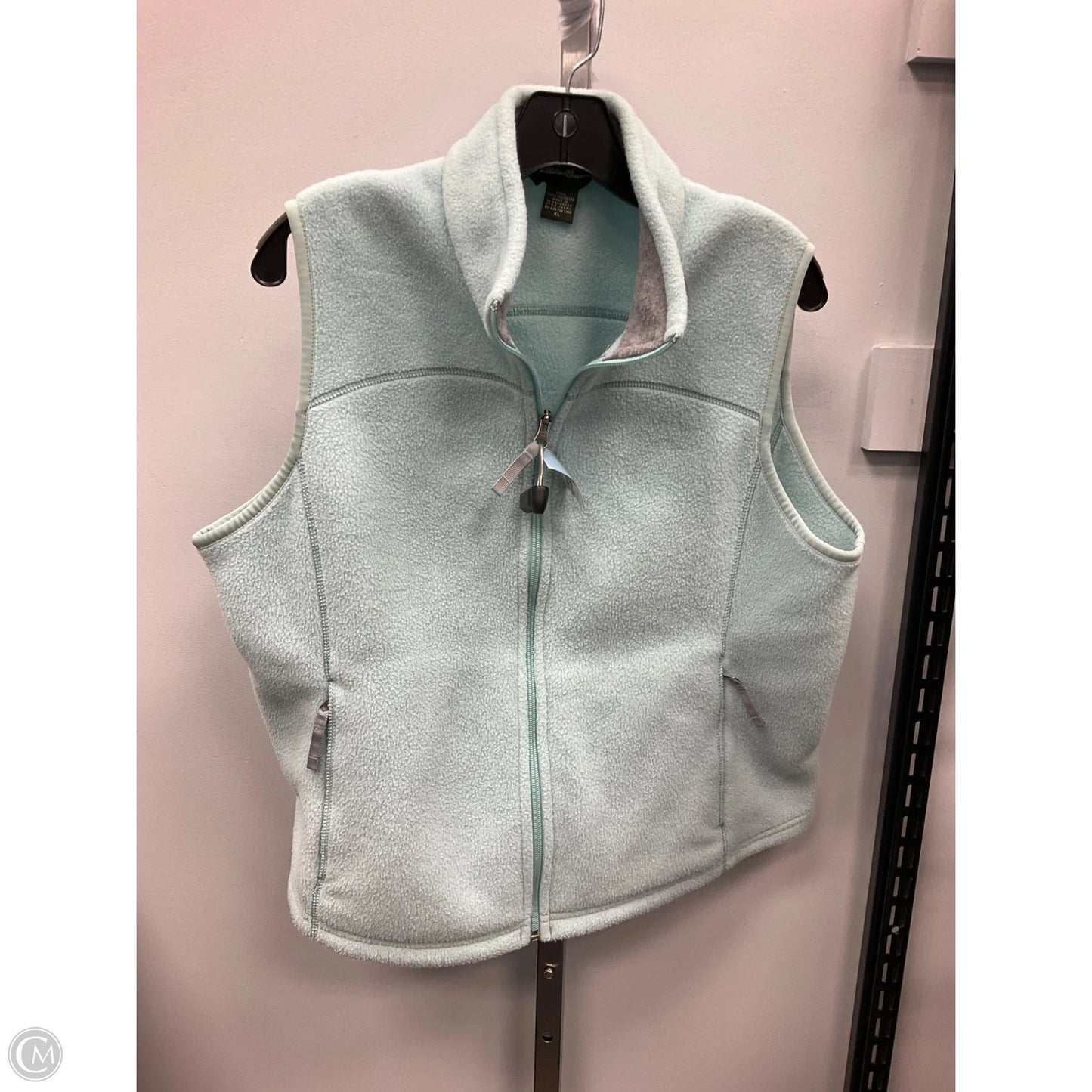 Vest Fleece By Eddie Bauer In Teal, Size: Xl