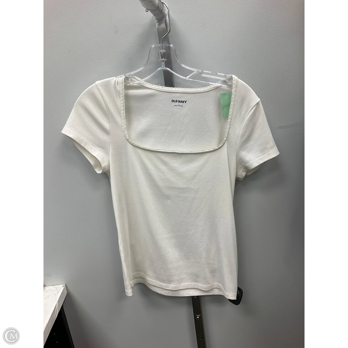 Top Short Sleeve Basic By Old Navy In White, Size: L