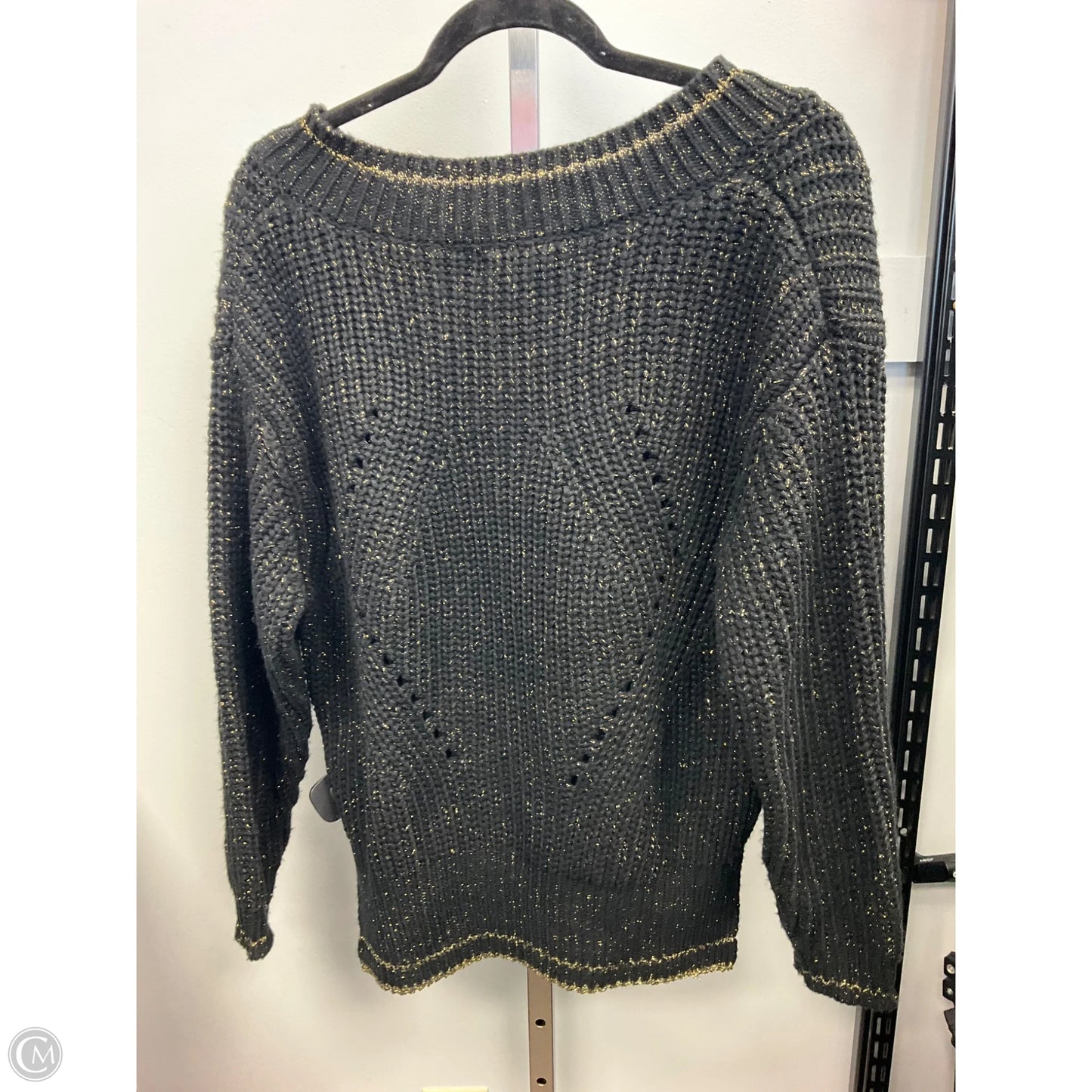 Sweater By John + Jenn In Black & Gold, Size: Xs