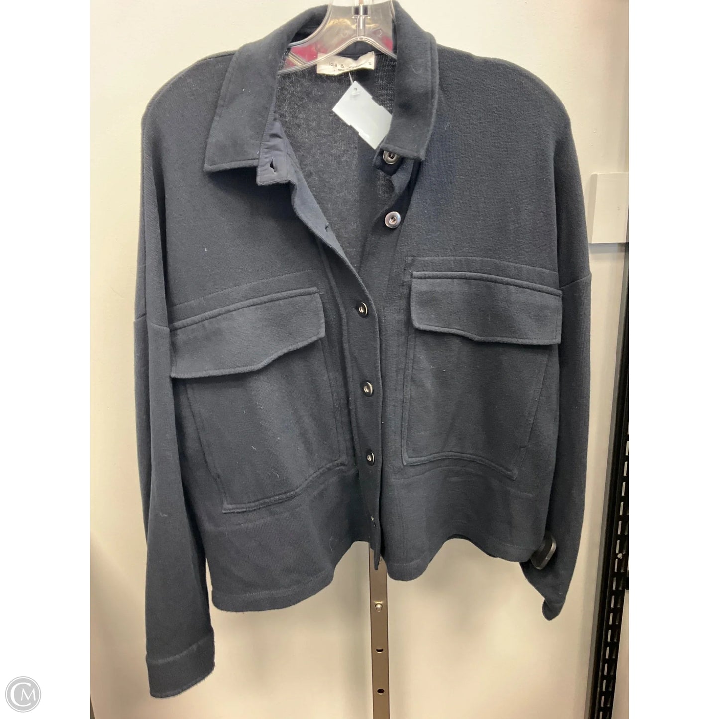 Top Long Sleeve By Cmc In Navy, Size: S
