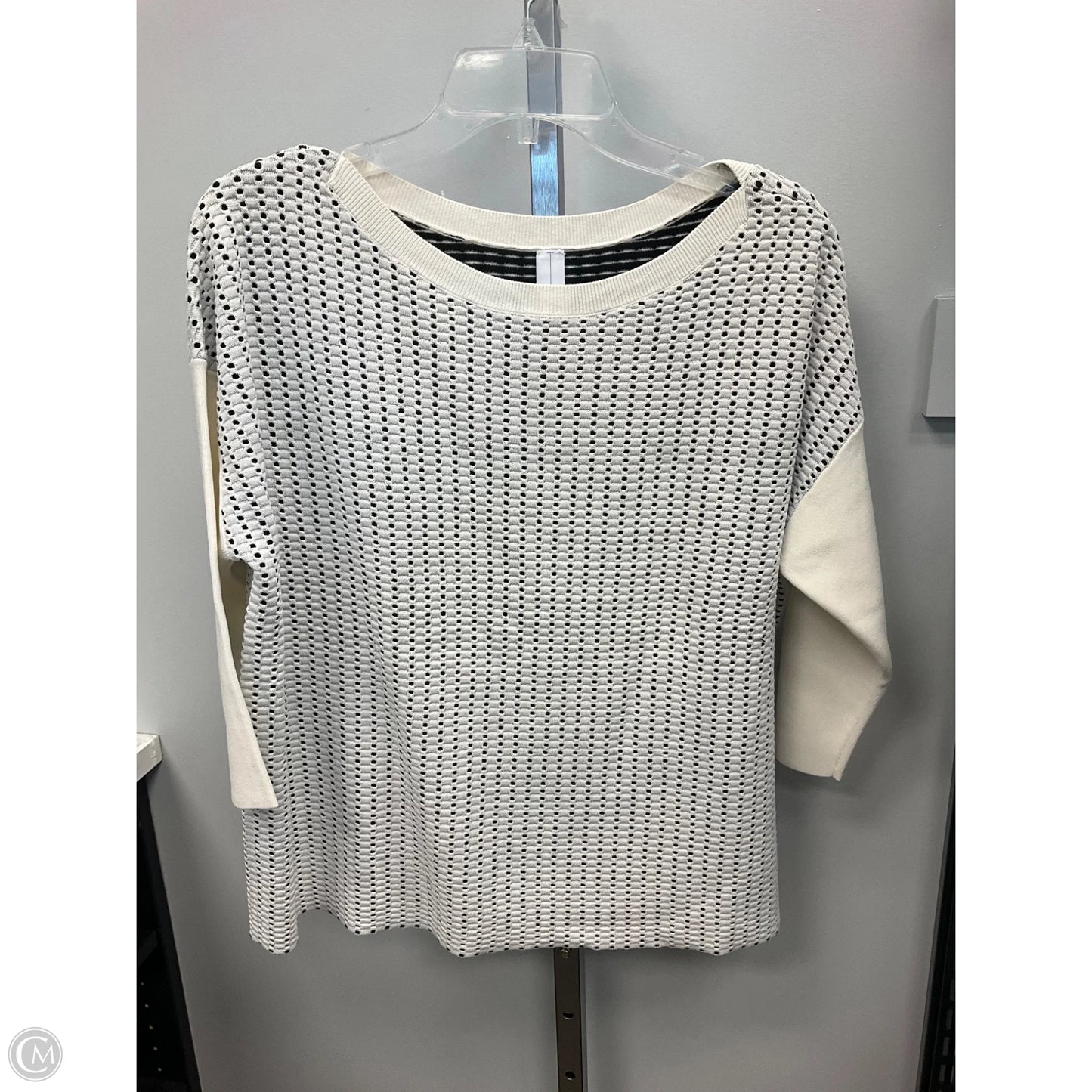 Top 3/4 Sleeve By Cmc In Geometric Pattern, Size: L