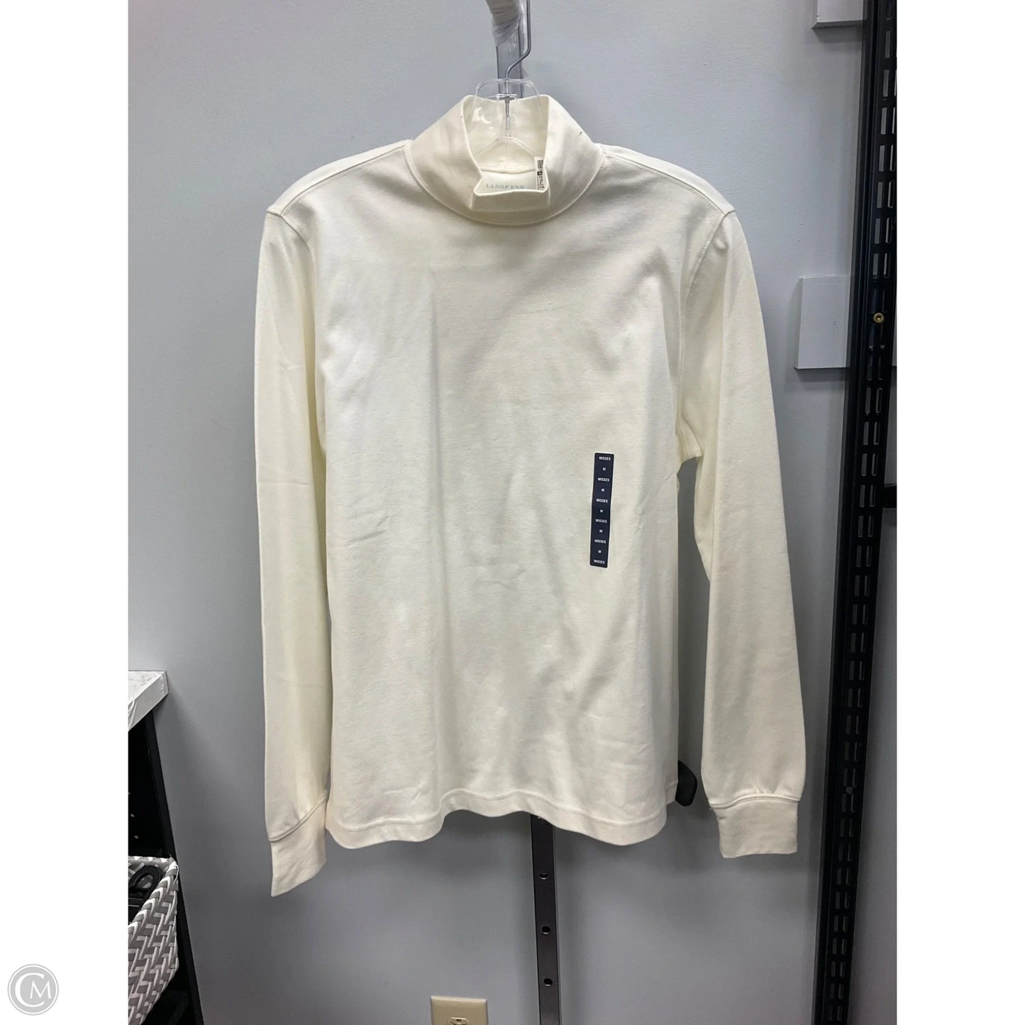 Top Long Sleeve Basic By Lands End In Cream, Size: M