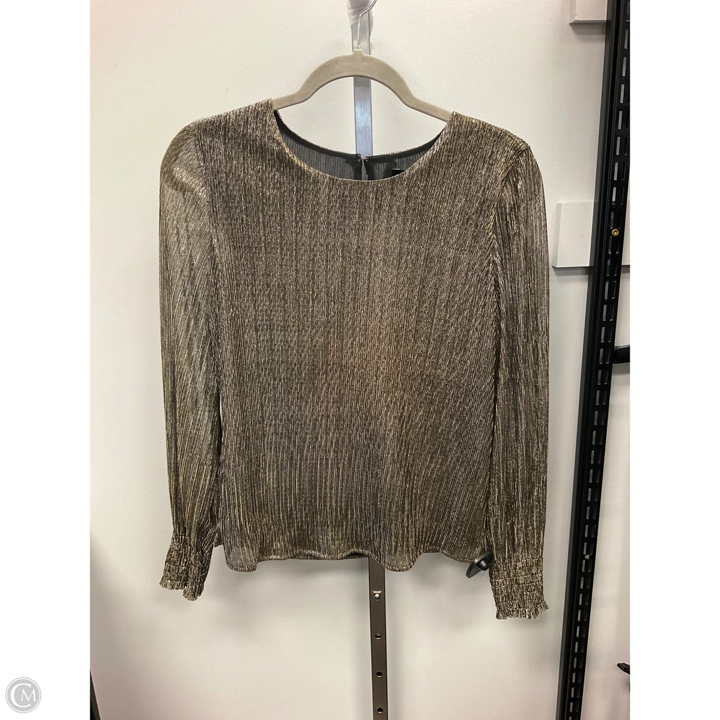 Top Long Sleeve By Banana Republic In Gold, Size: S