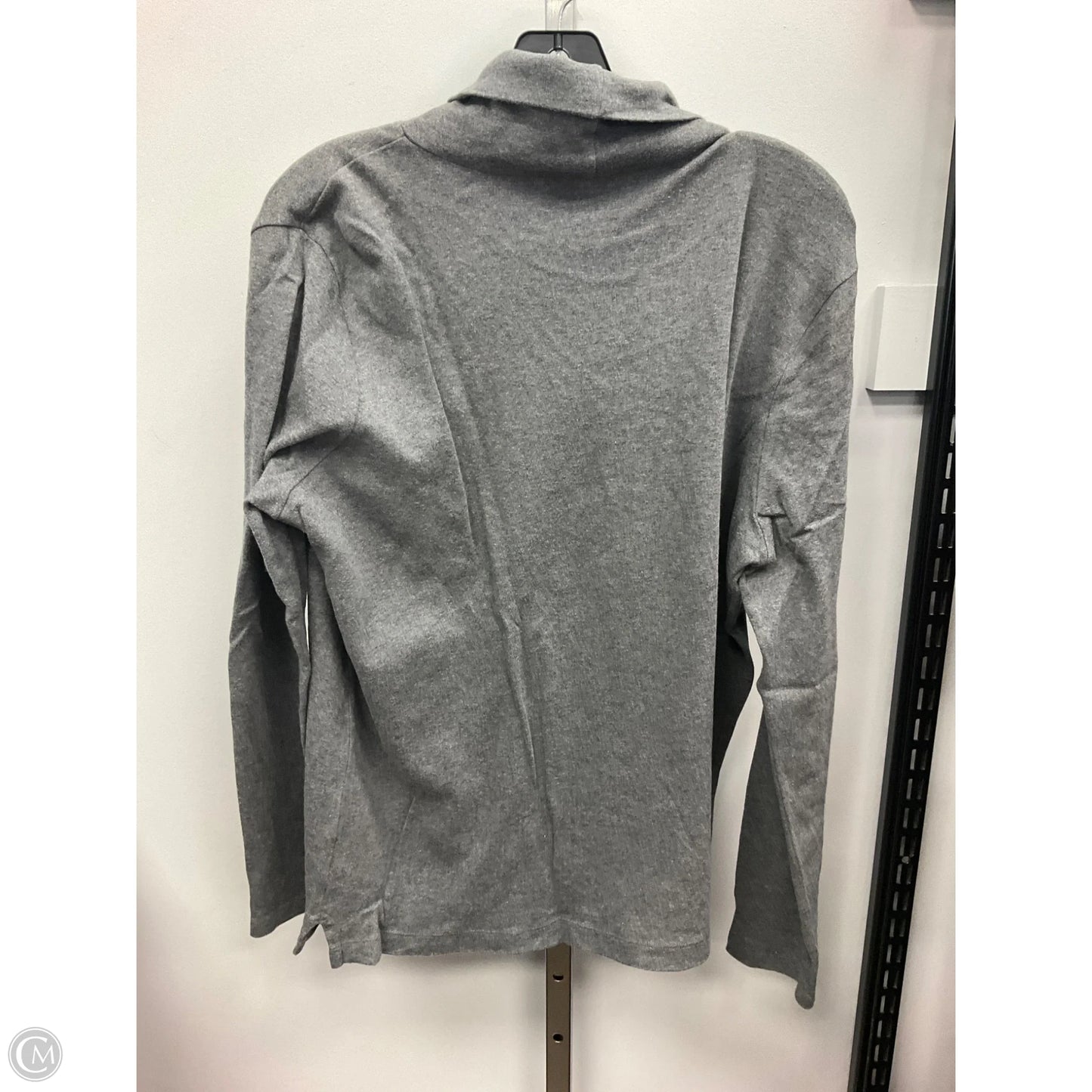 Top Long Sleeve By Lands End In Grey, Size: L