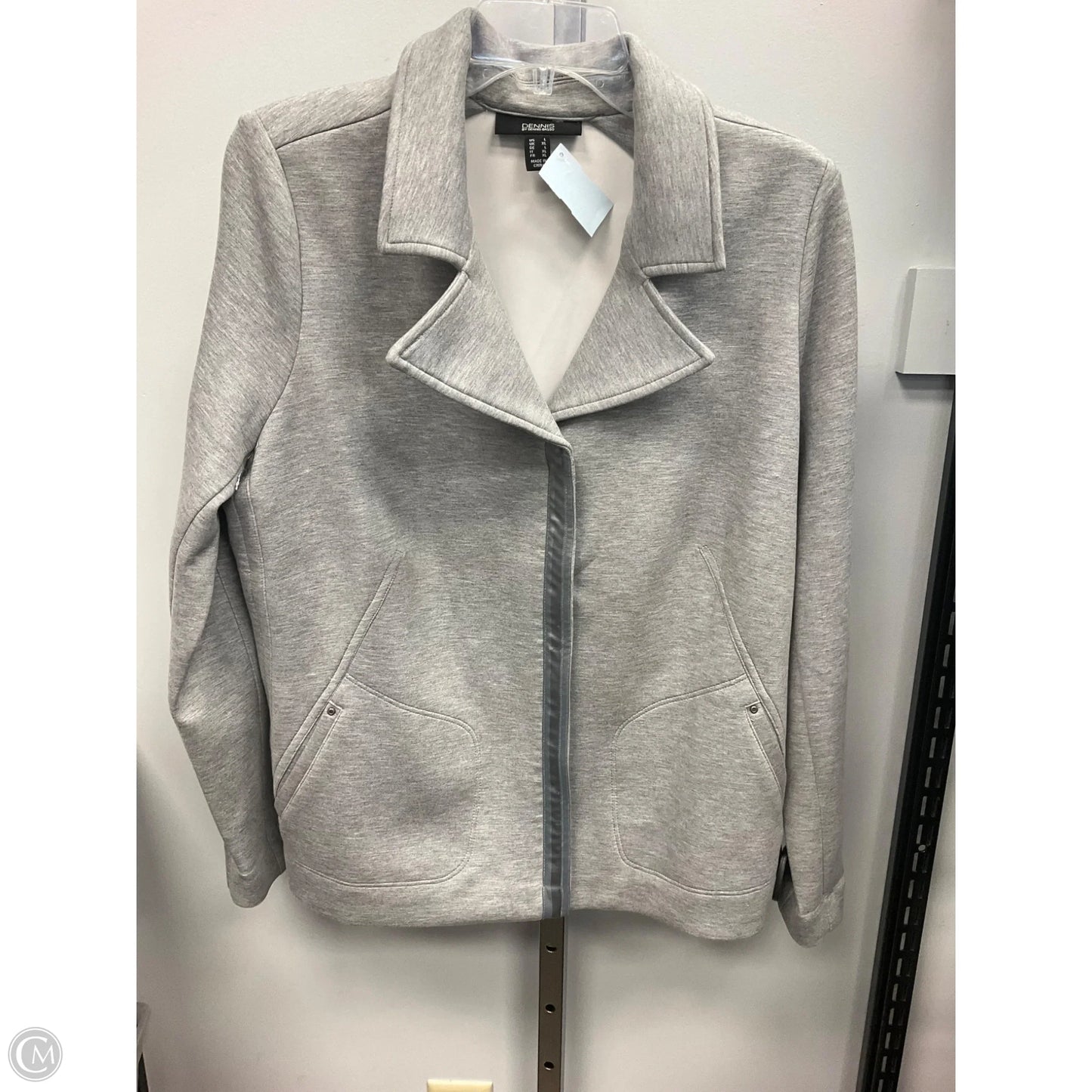 Blazer By Dennis Basso Qvc In Grey, Size: L