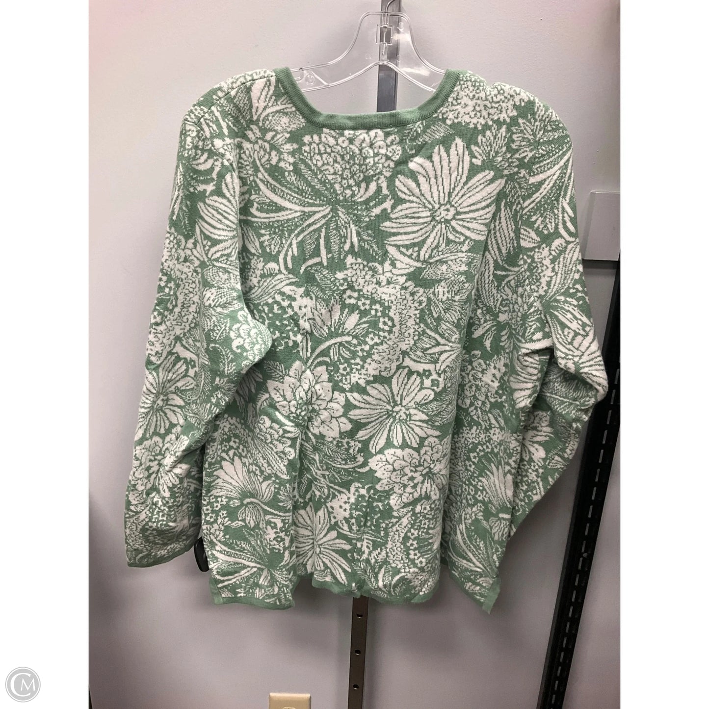 Sweater By Isaac Mizrahi Live Qvc In Grey & White, Size: 1x