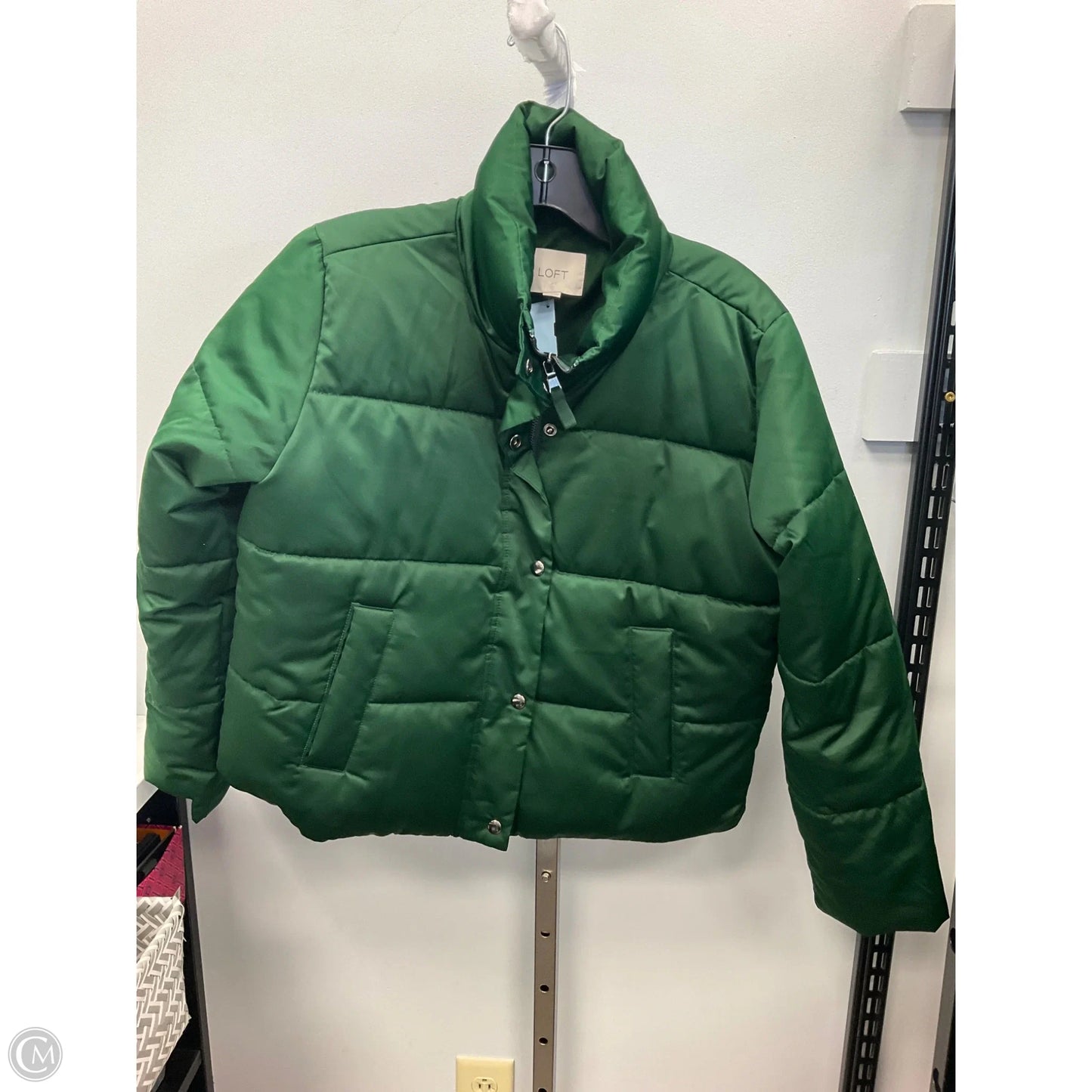 Jacket Puffer & Quilted By Loft In Ivory, Size: Xs