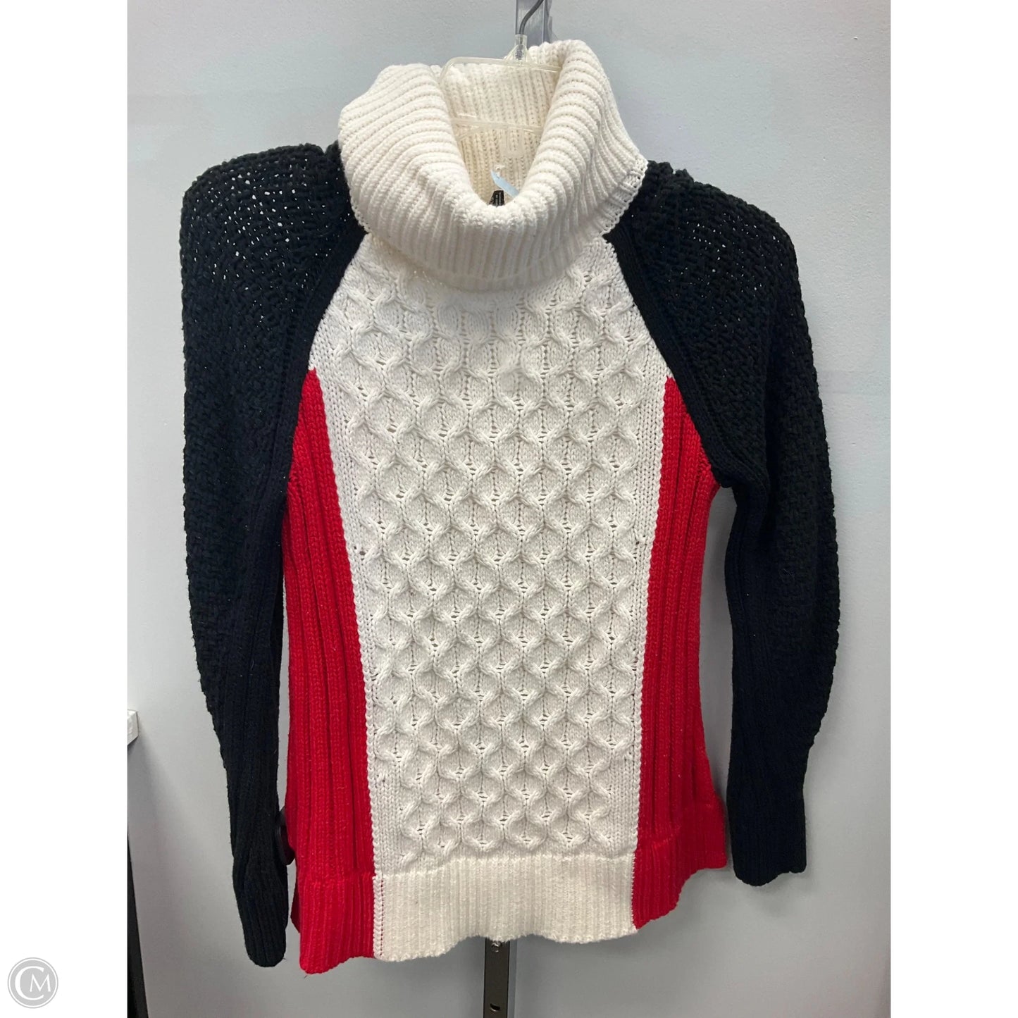 Sweater By Talbots In Black & Red, Size: Xs