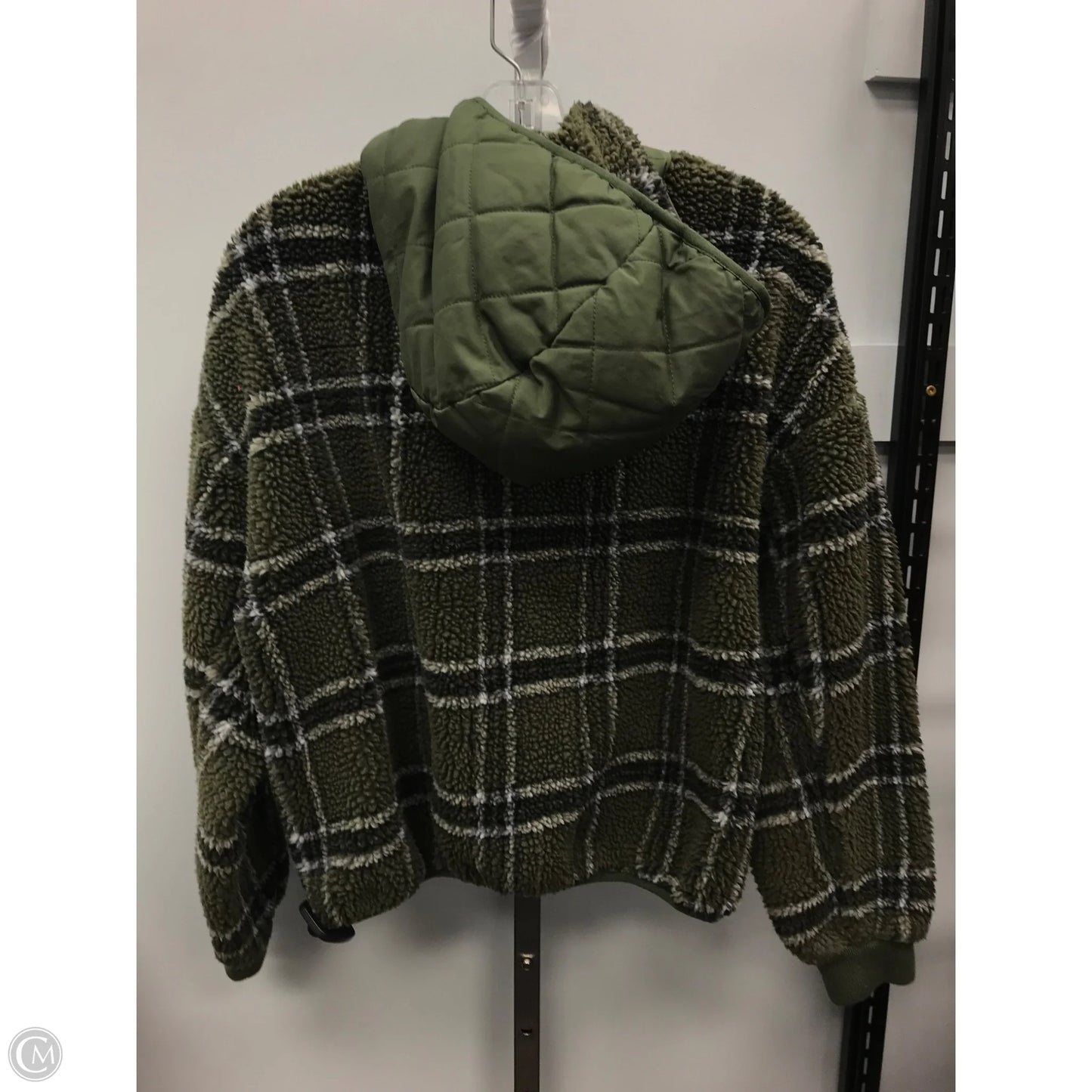 Jacket Faux Fur & Sherpa By Zara In Green, Size: Xs