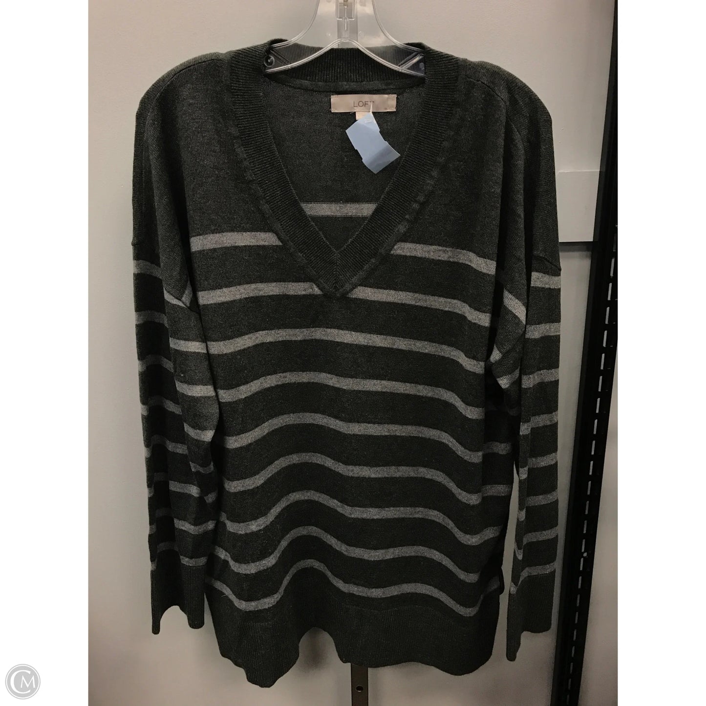 Sweater By Loft In Striped Pattern, Size: L