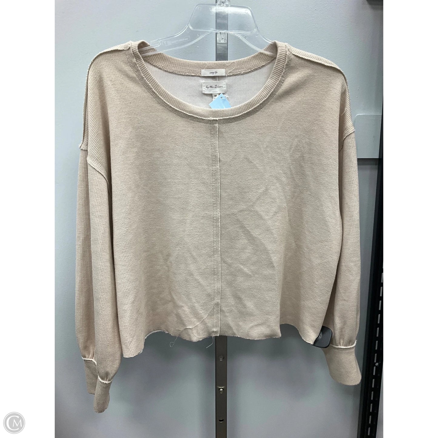Top Long Sleeve By By The River In Beige, Size: M