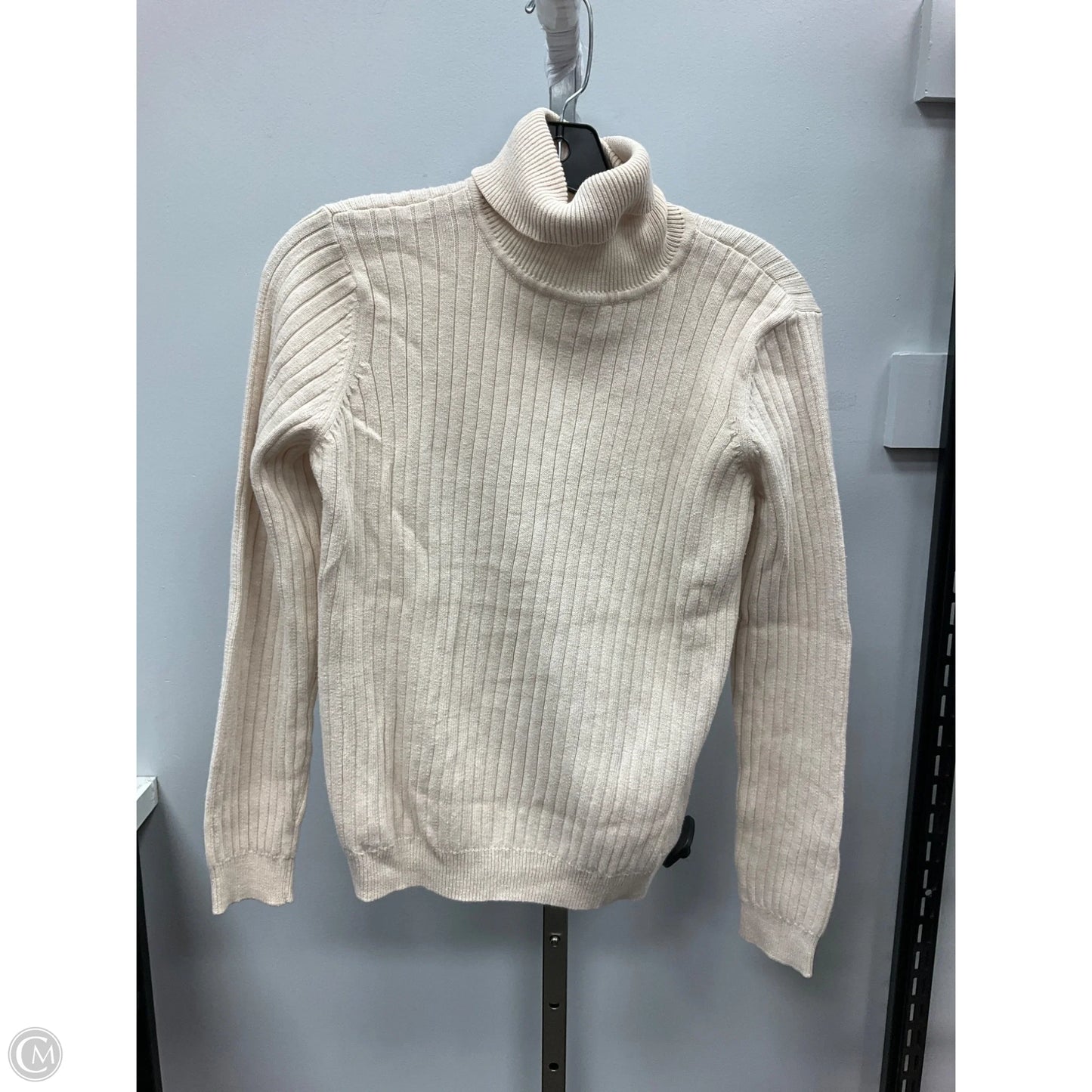 Top Long Sleeve By Cmc In Beige, Size: M