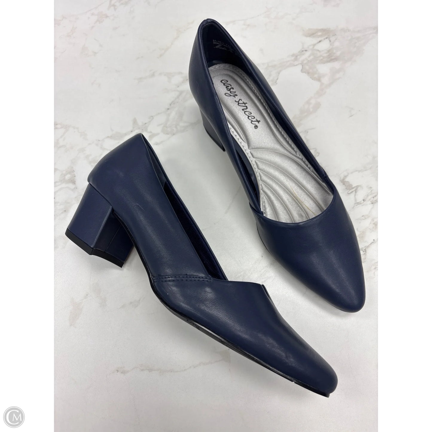 Shoes Heels Block By Easy Street In Navy, Size: 7