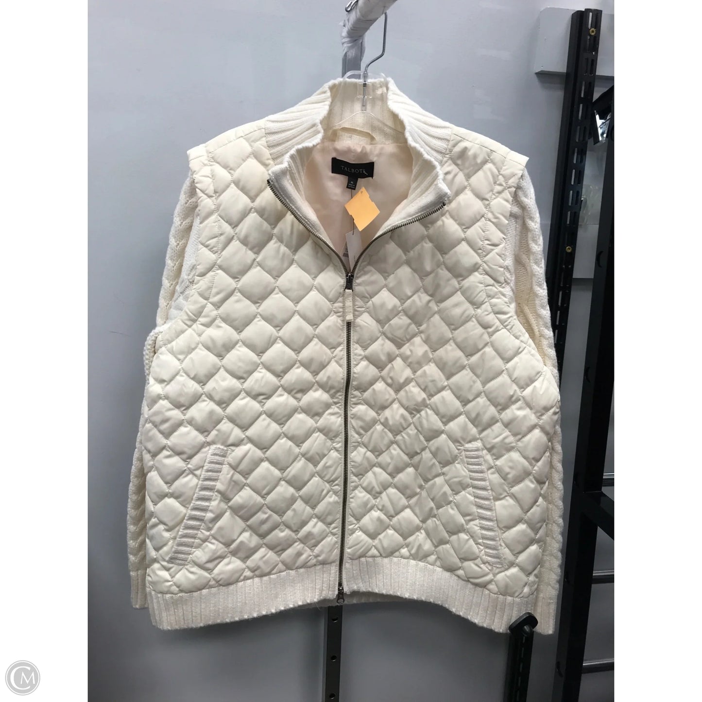 Jacket Puffer & Quilted By Talbots In Cream, Size: Xl