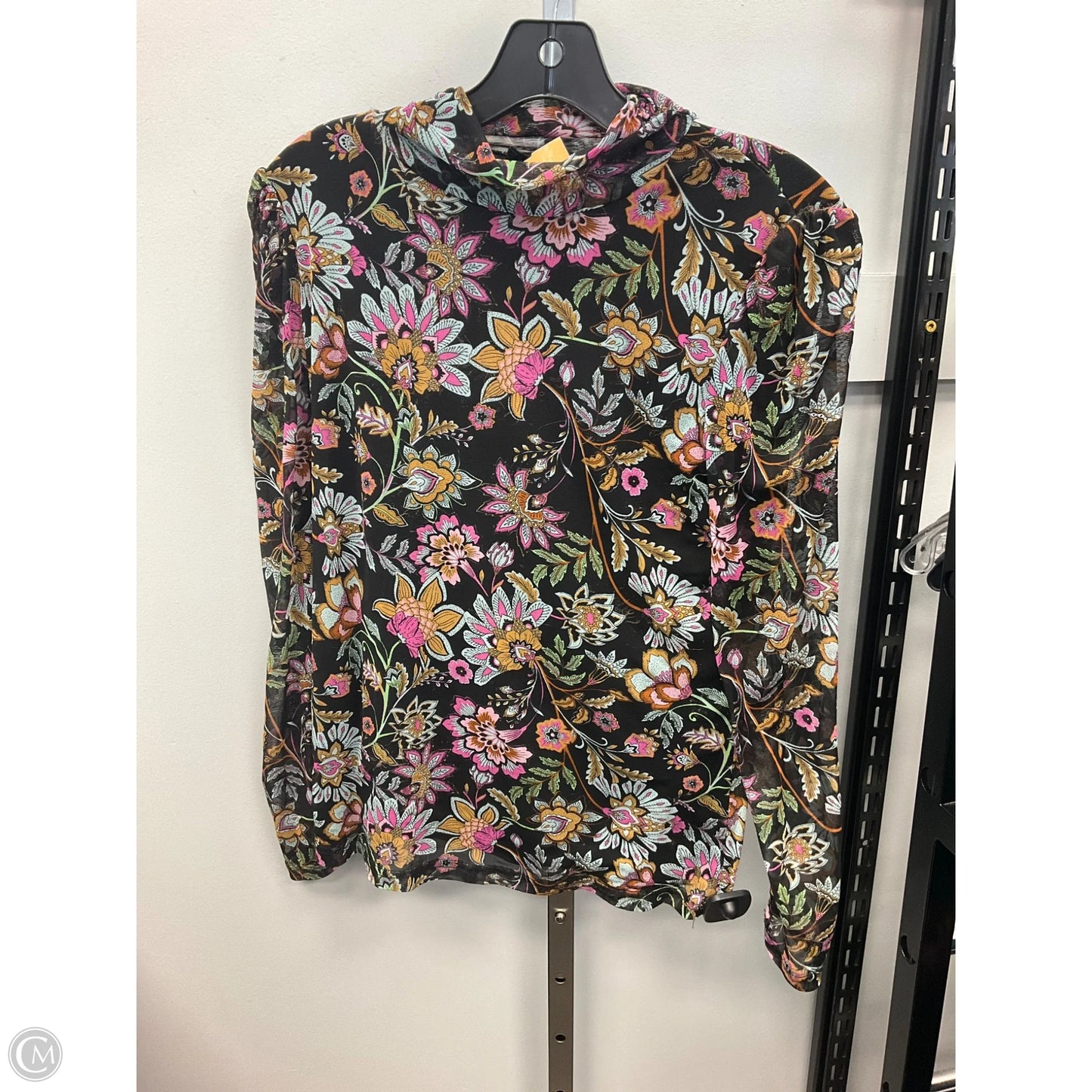 Top Long Sleeve By Jane And Delancey In Floral Print, Size: M