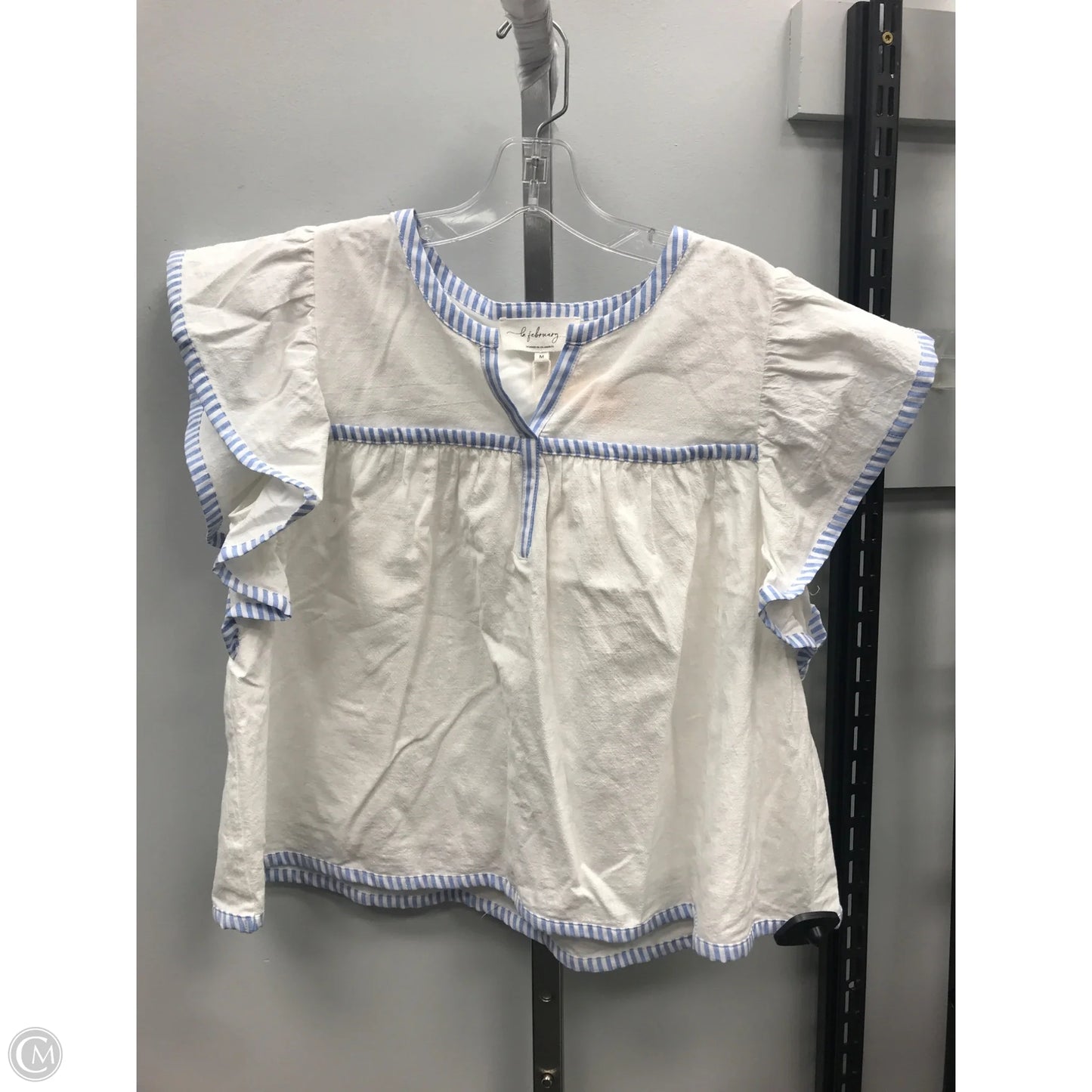 Top Short Sleeve By Cmc In White, Size: M