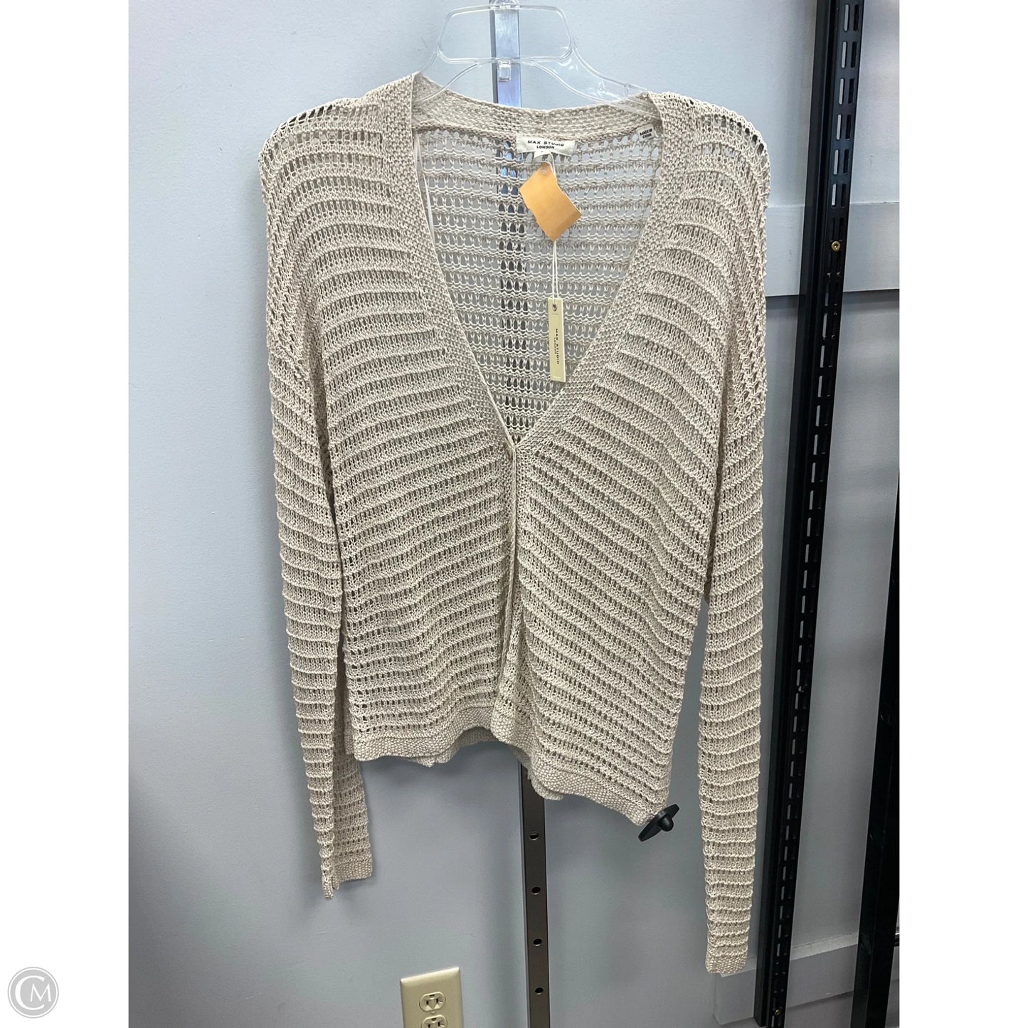 Sweater Cardigan By Max Studio In Beige, Size: S