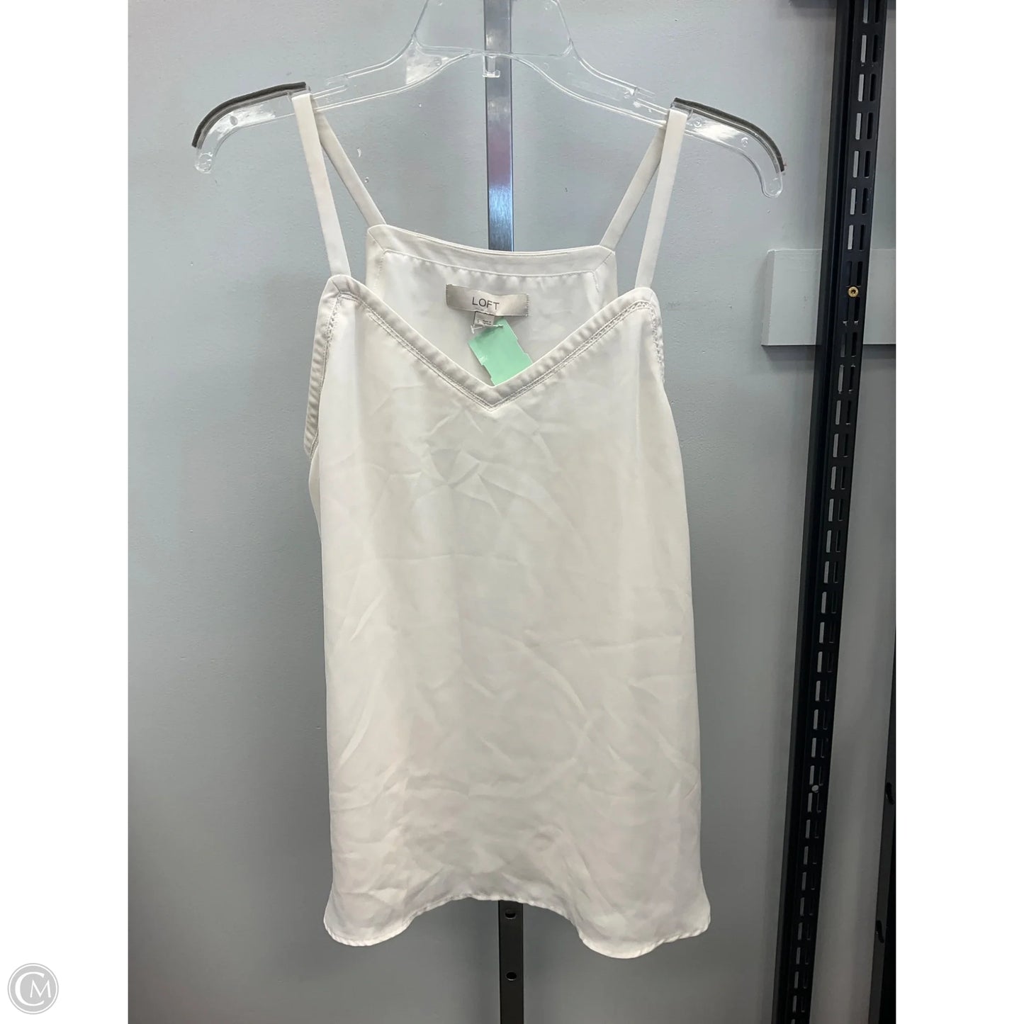 Top Sleeveless By Loft In Cream, Size: S
