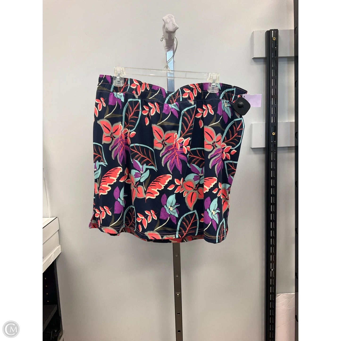 Athletic Skort By Columbia In Floral Print, Size: Xxl