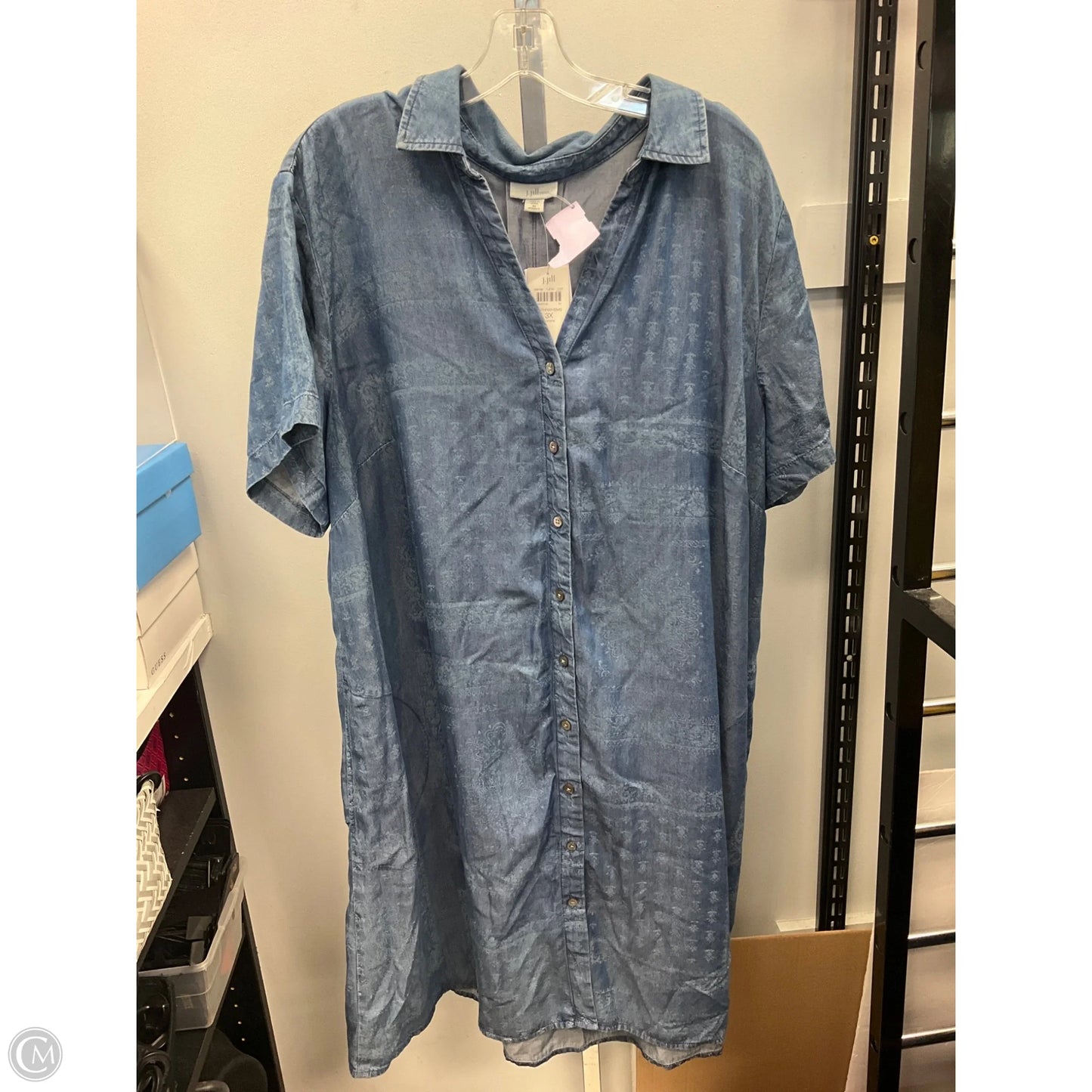 Dress Casual Short By J. Jill In Blue Denim, Size: 3x
