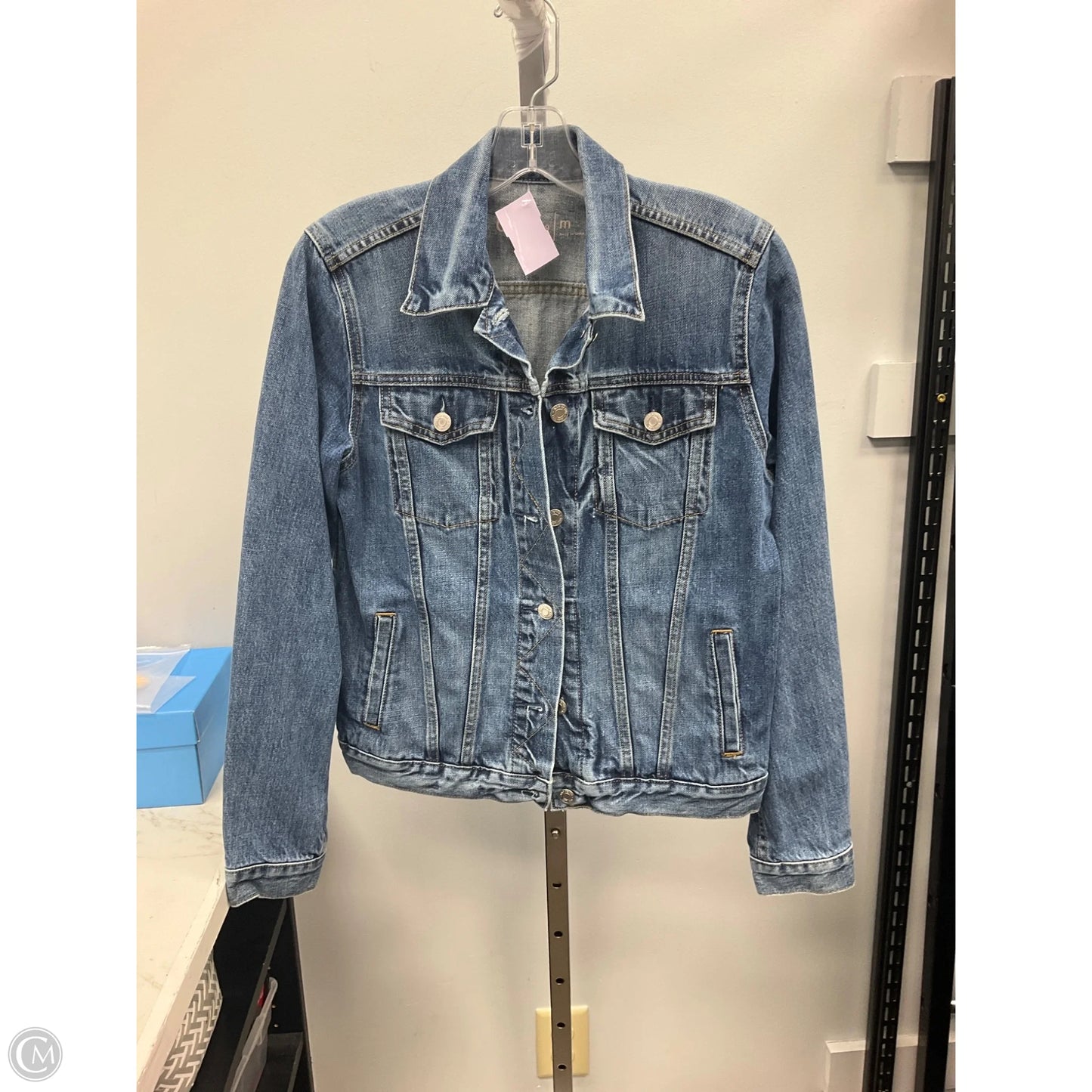 Jacket Denim By Gap In Blue Denim, Size: M