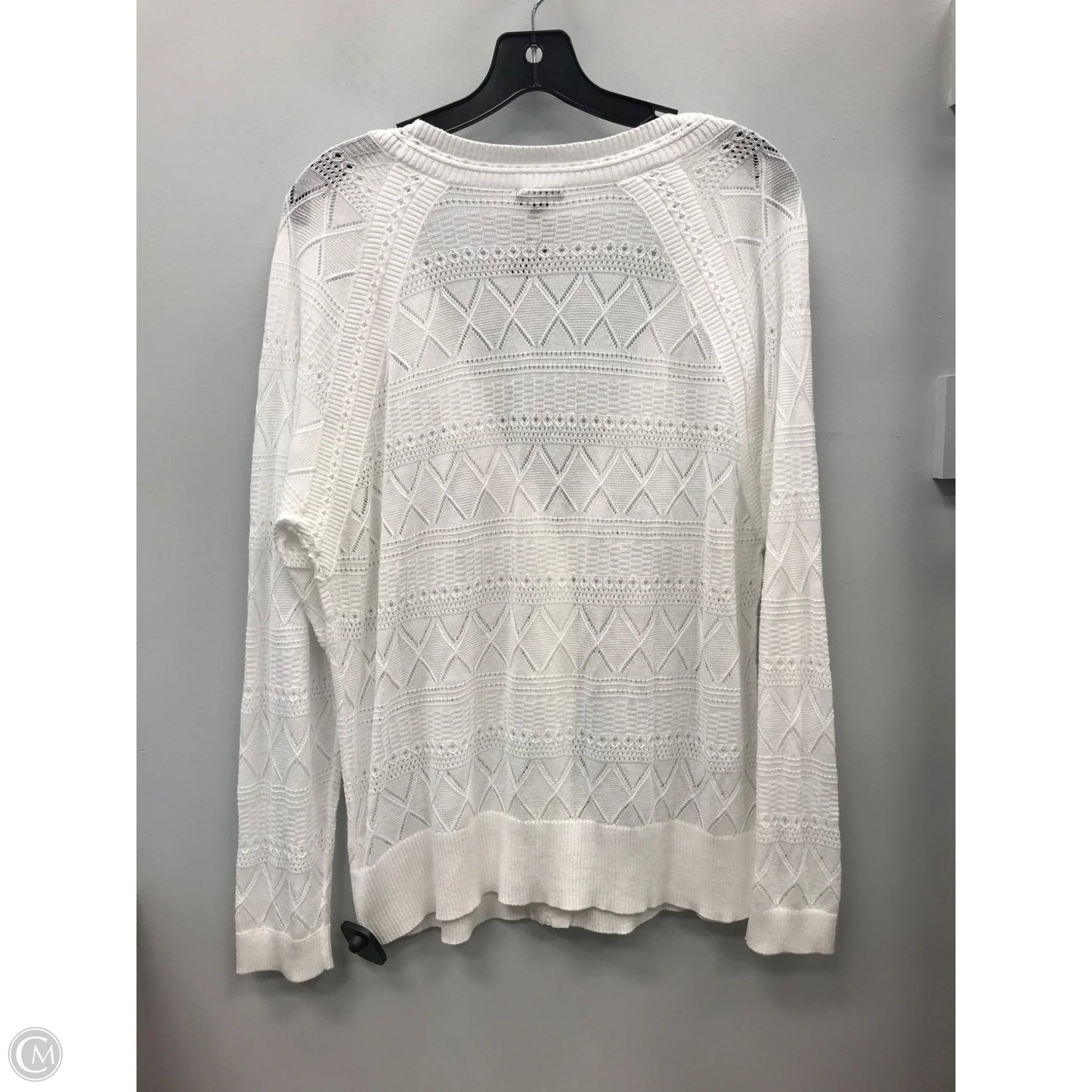 Sweater Cardigan By Talbots In White, Size: L