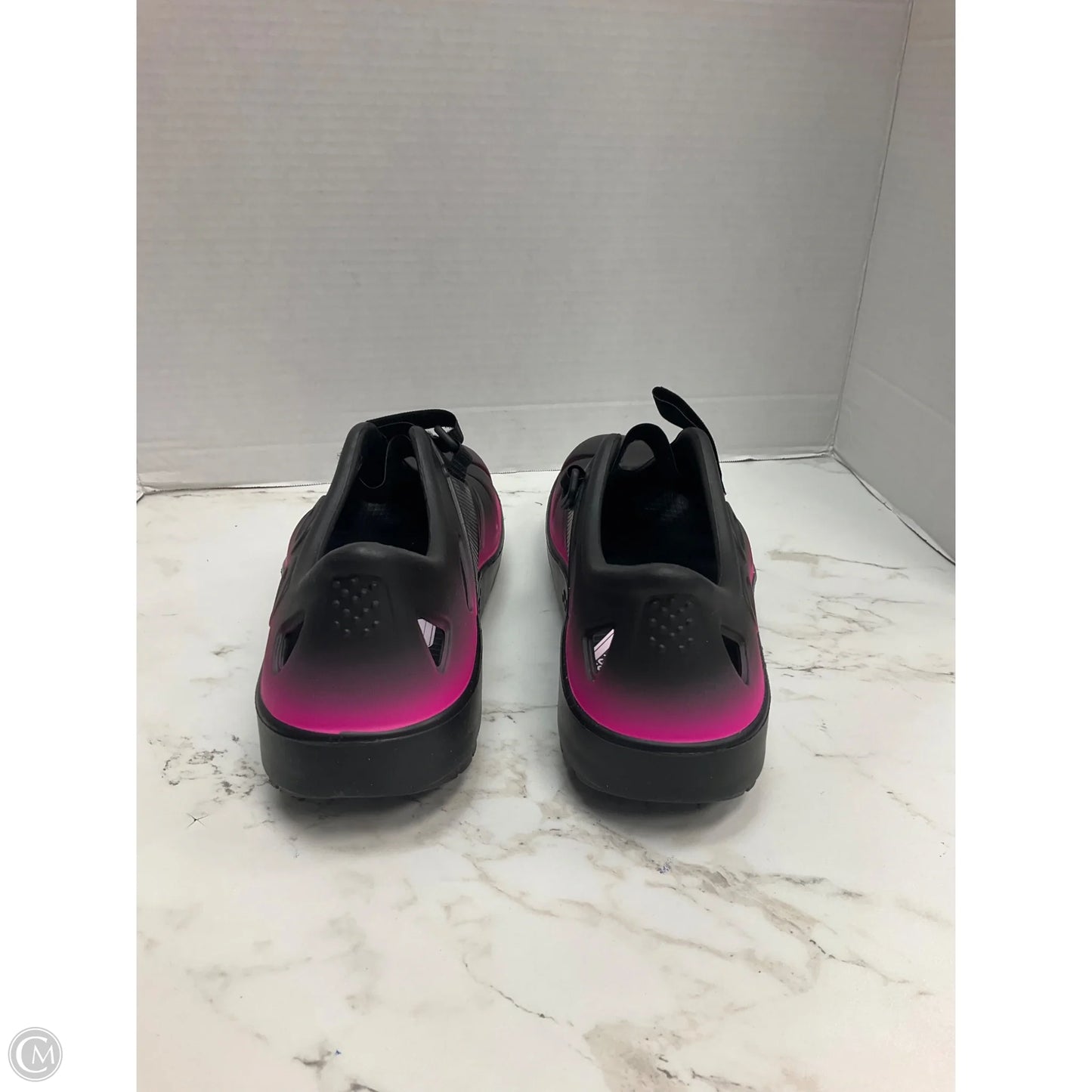 Sandals Heels Platform By Oofos In Black, Size: 9