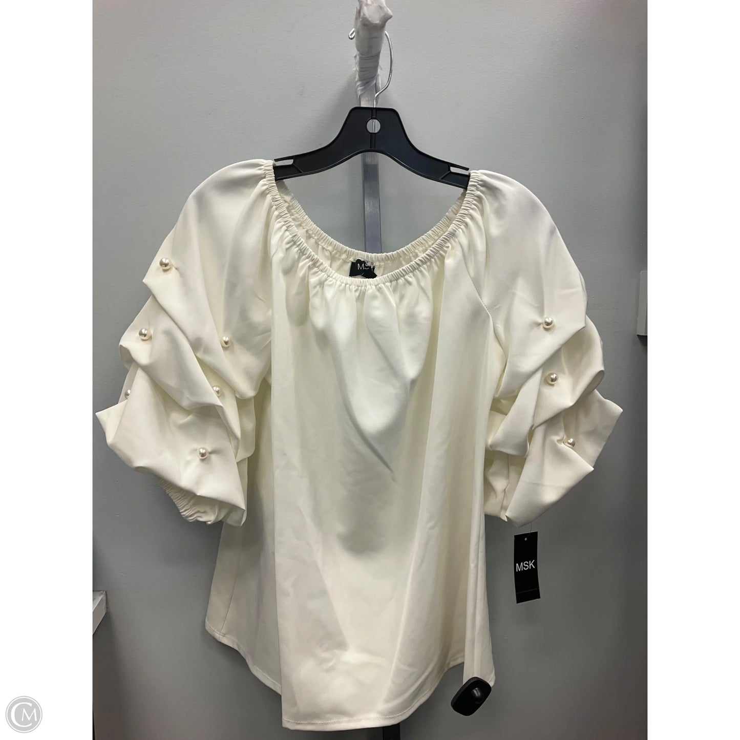Top 3/4 Sleeve By Msk In Cream, Size: M