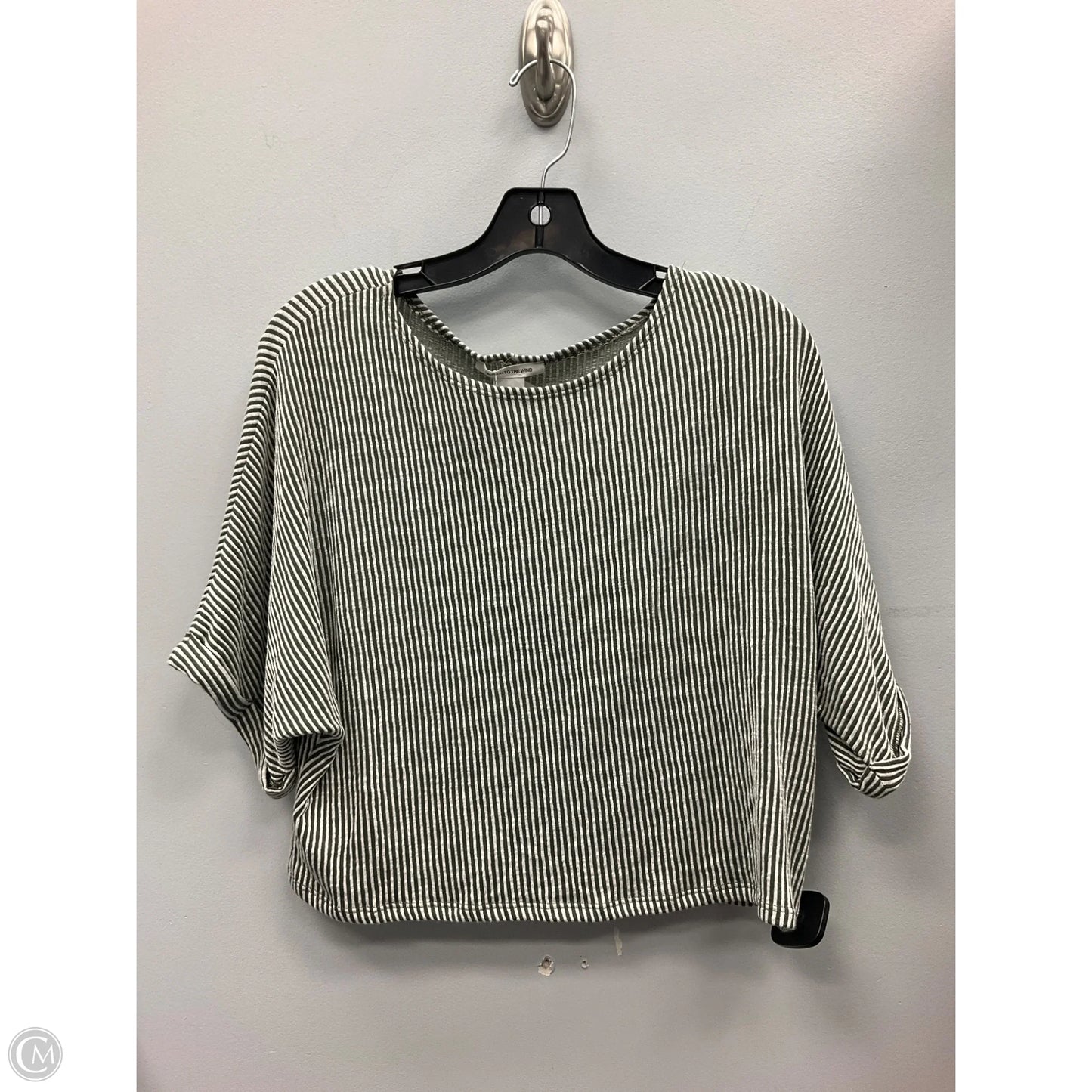 Top Short Sleeve By Caution To The Wind In Striped Pattern, Size: S