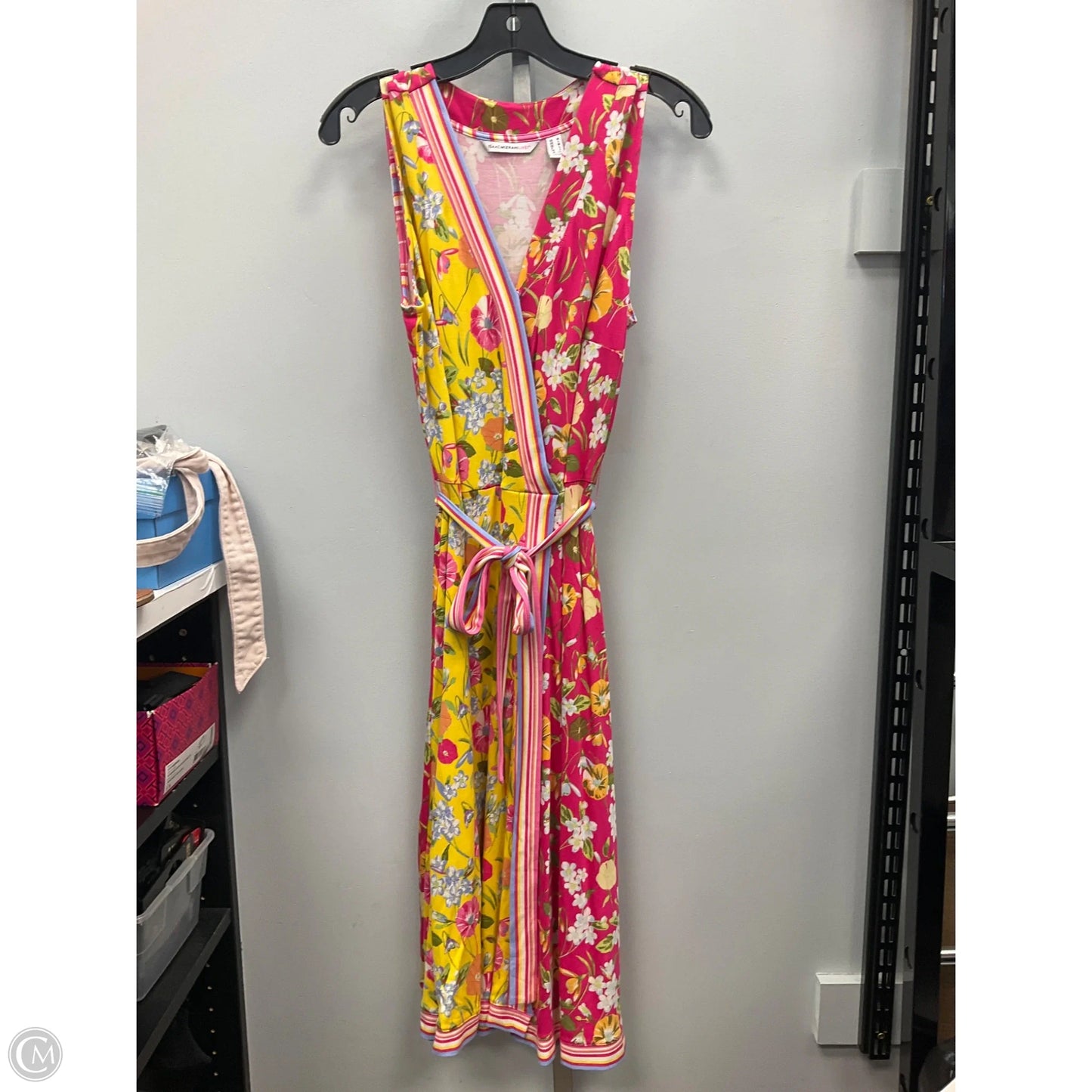 Dress Casual Midi By Isaac Mizrahi Live Qvc In Floral Print, Size: M