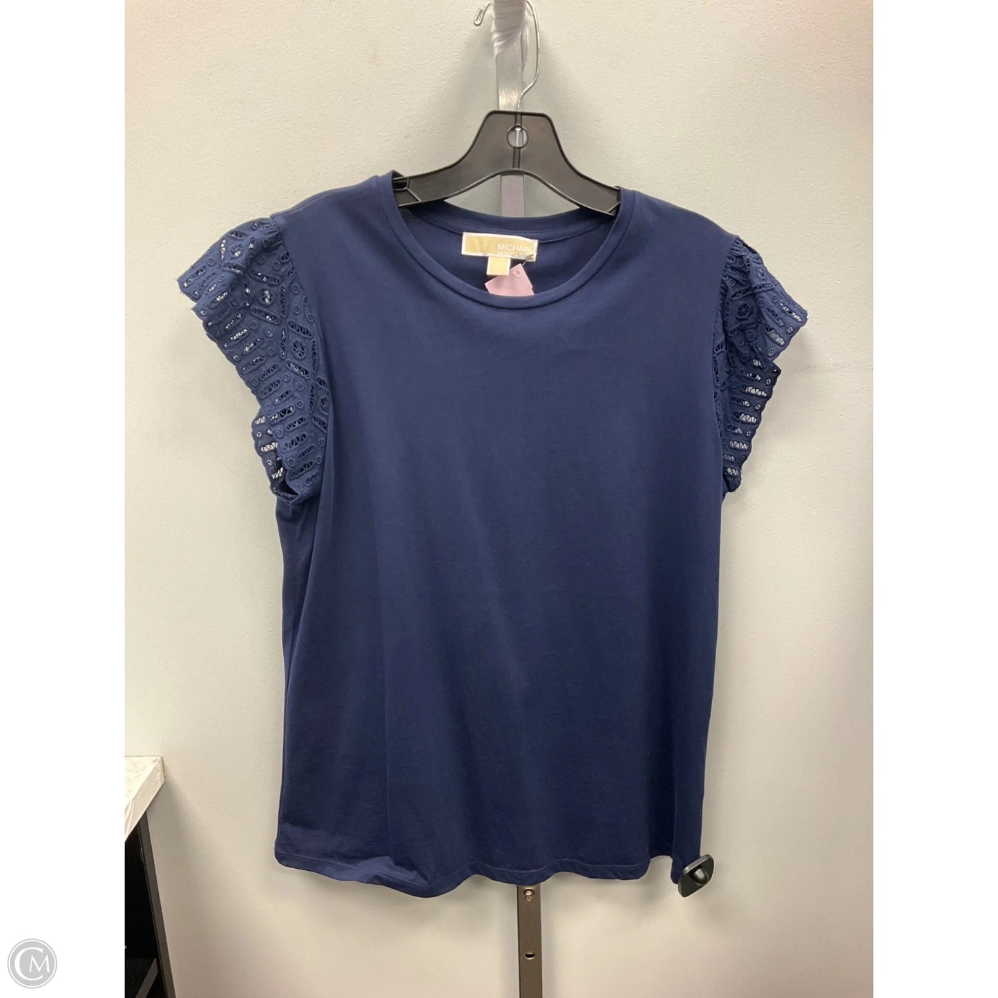 Top Sleeveless Designer By Michael Kors In Navy, Size: L