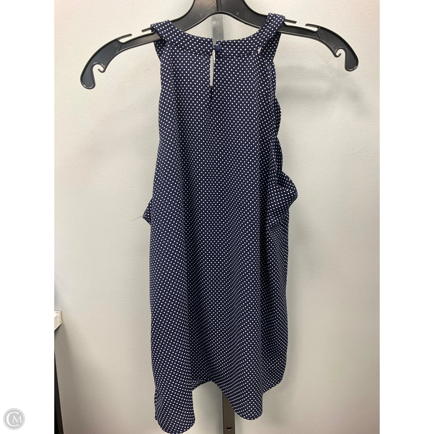 Top Sleeveless By Monteau In Polkadot Pattern, Size: S