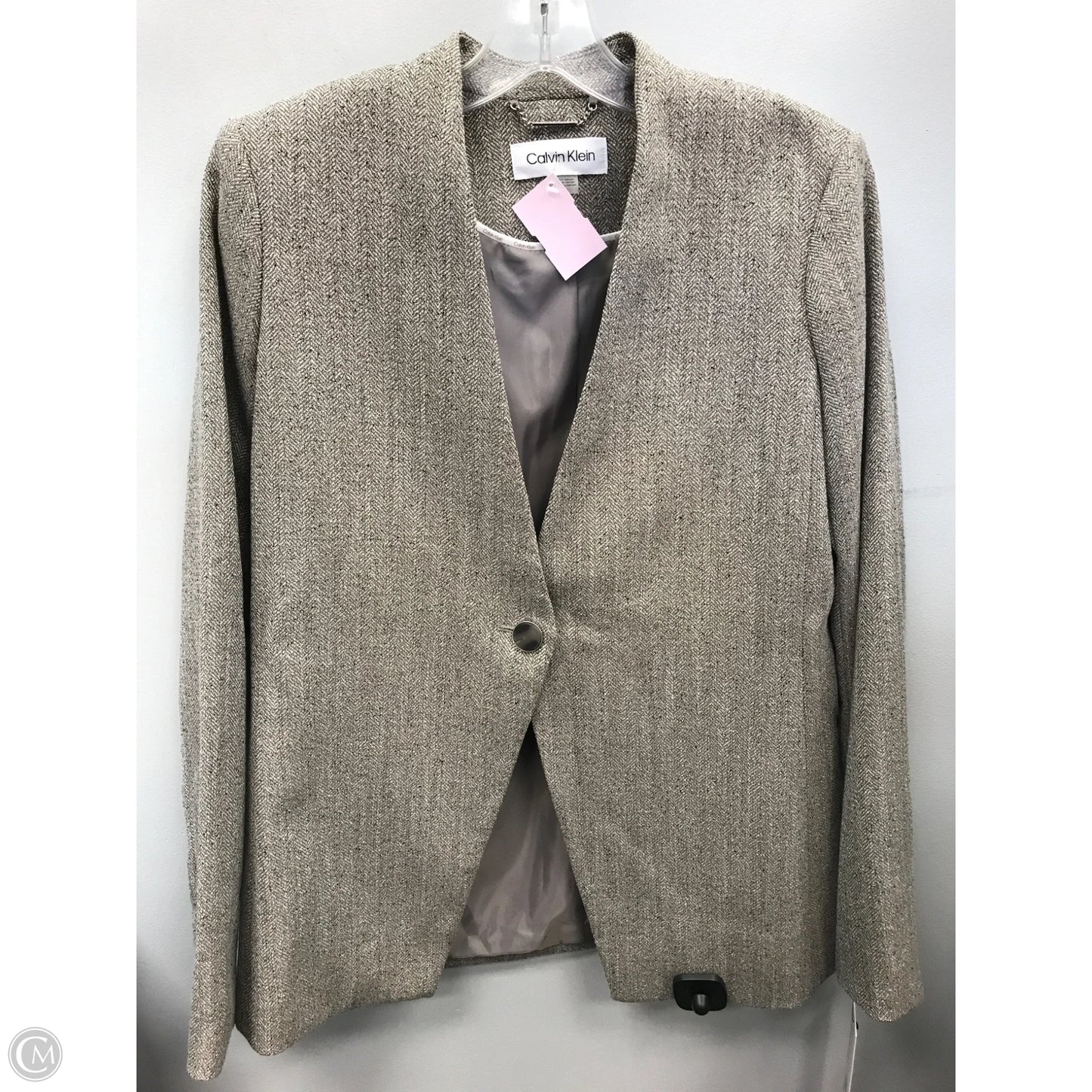 Blazer By Calvin Klein In Grey, Size: 2