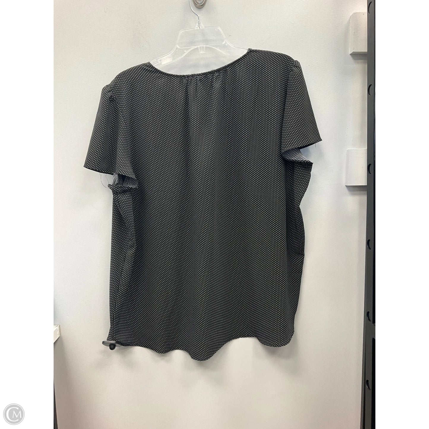 Top Short Sleeve By Hilary Radley In Polkadot Pattern, Size: Xxl